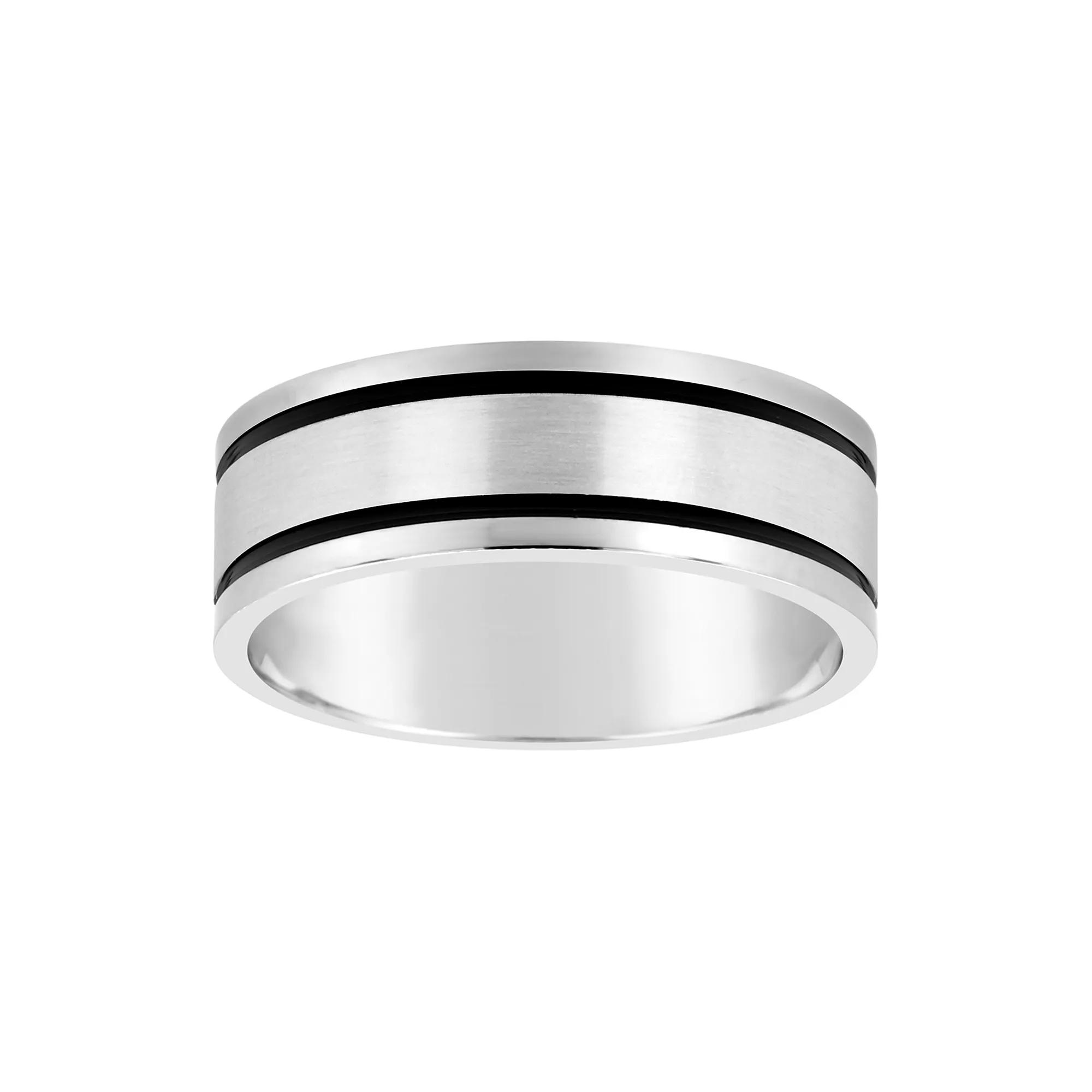 Stainless Steel 8 mm Men's Wedding Band, Size: 8.50 Product Image