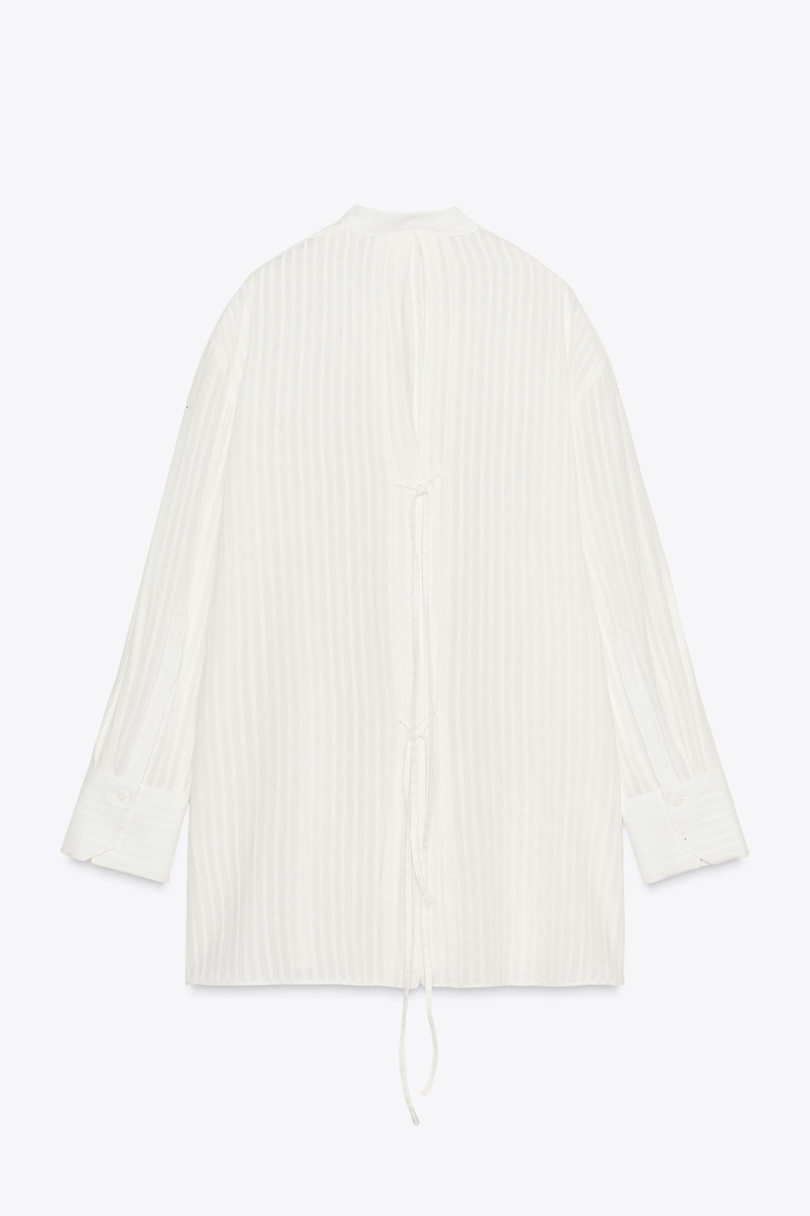 ZW COLLECTION STRIPED SHIRT WITH TIES Product Image