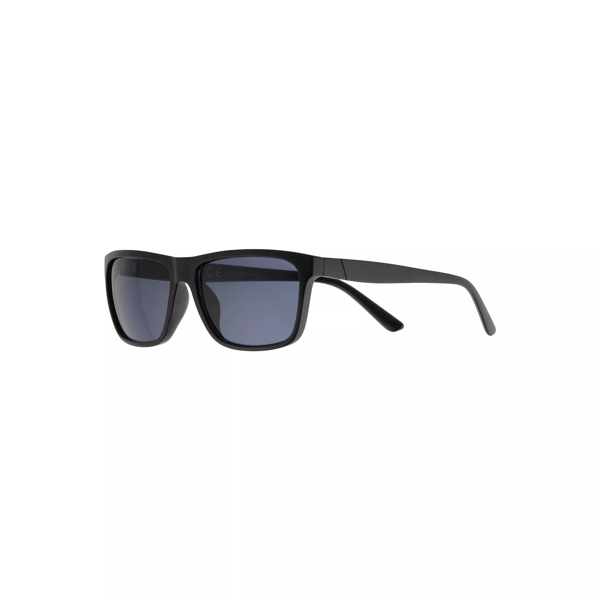 Men's Sonoma Goods For Life® Plastic Rectangle Sunglasses, Black Product Image