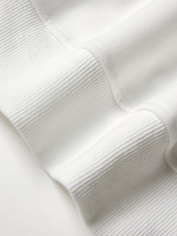 Denim Splice Letter Print Lapel Neck Oversized Hoodie Product Image