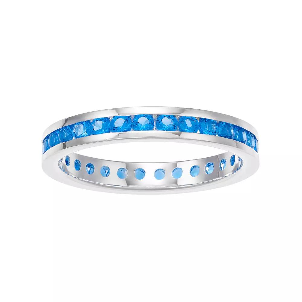 Traditions Jewelry Company Sterling Silver Channel-Set Peridot Birthstone Ring, Women's,  Product Image