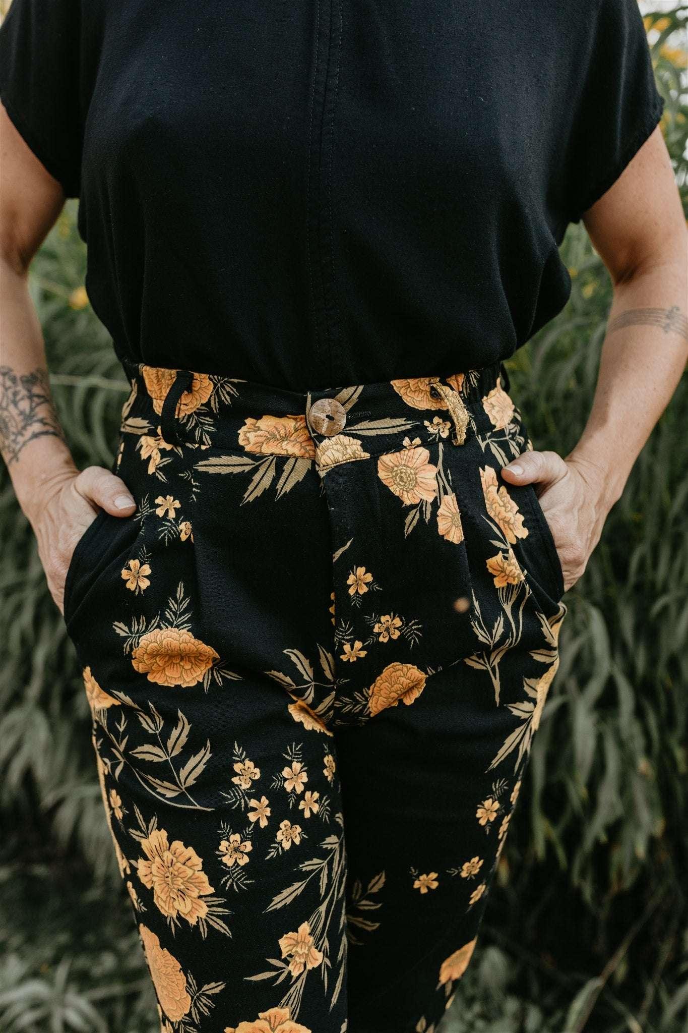 Perfect Pant in Black Marigold Product Image