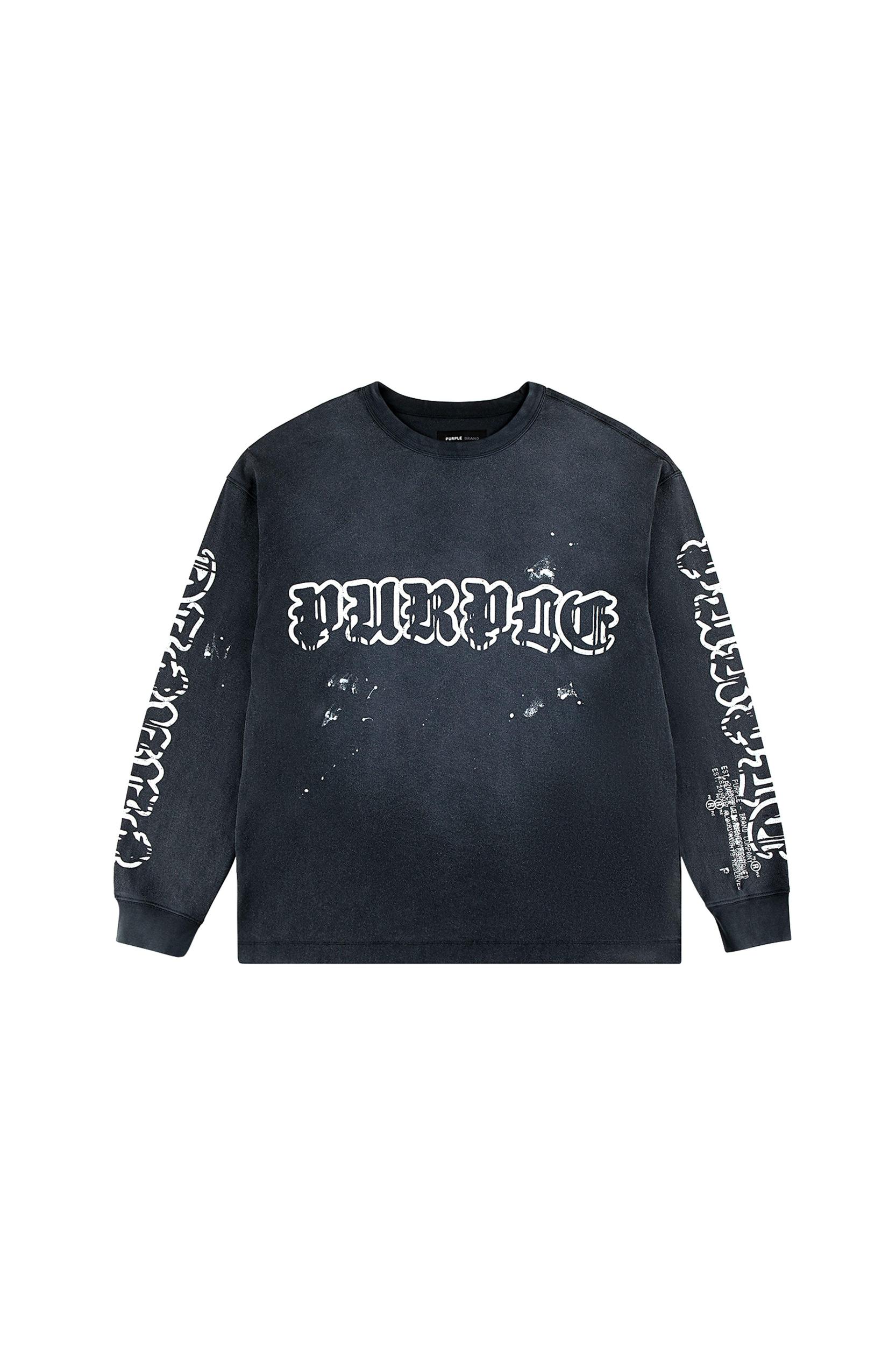 Worn Gothic Wordmark Long Sleeve Tee Male Product Image