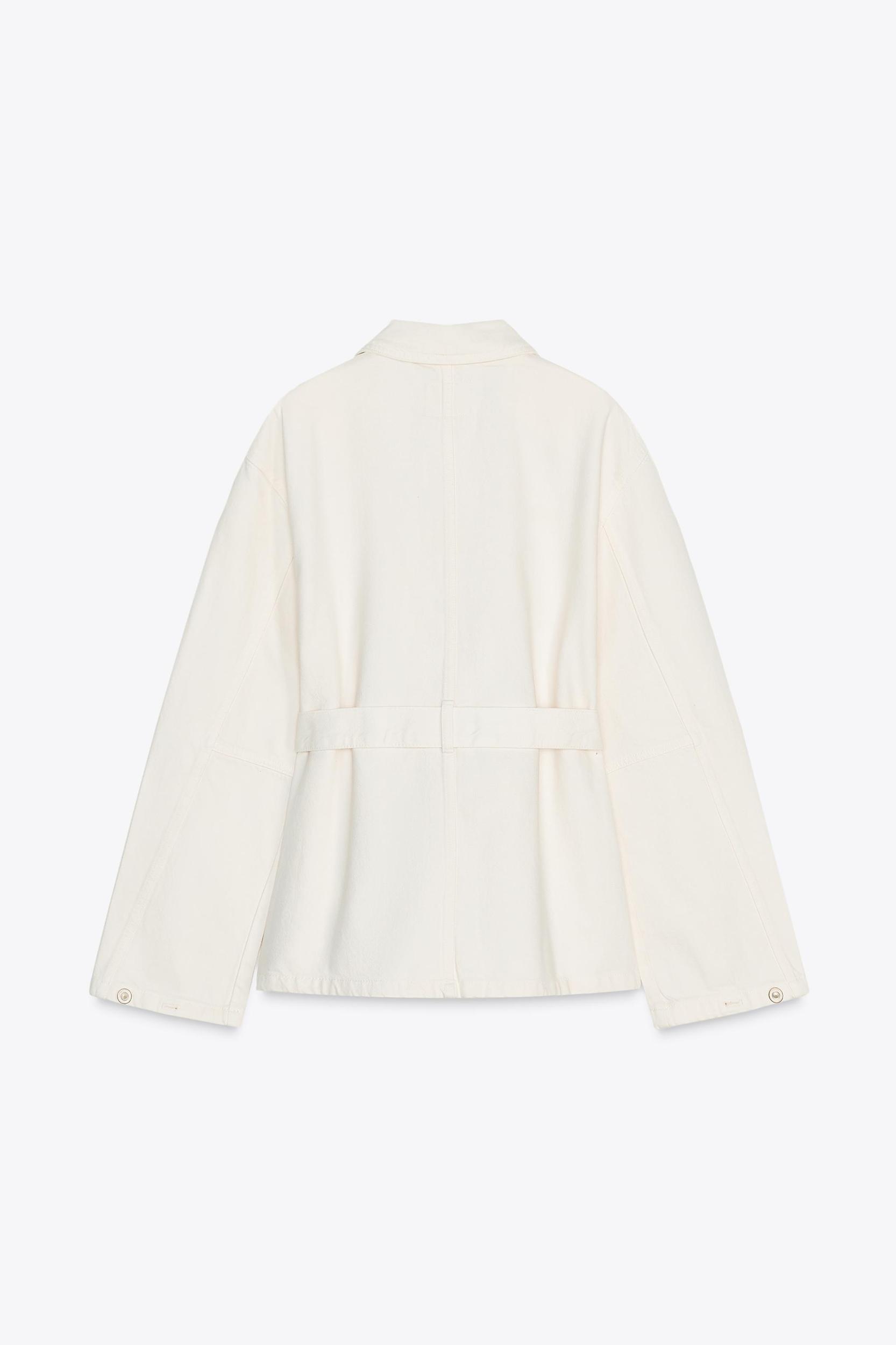 BELTED TRF DENIM JACKET Product Image