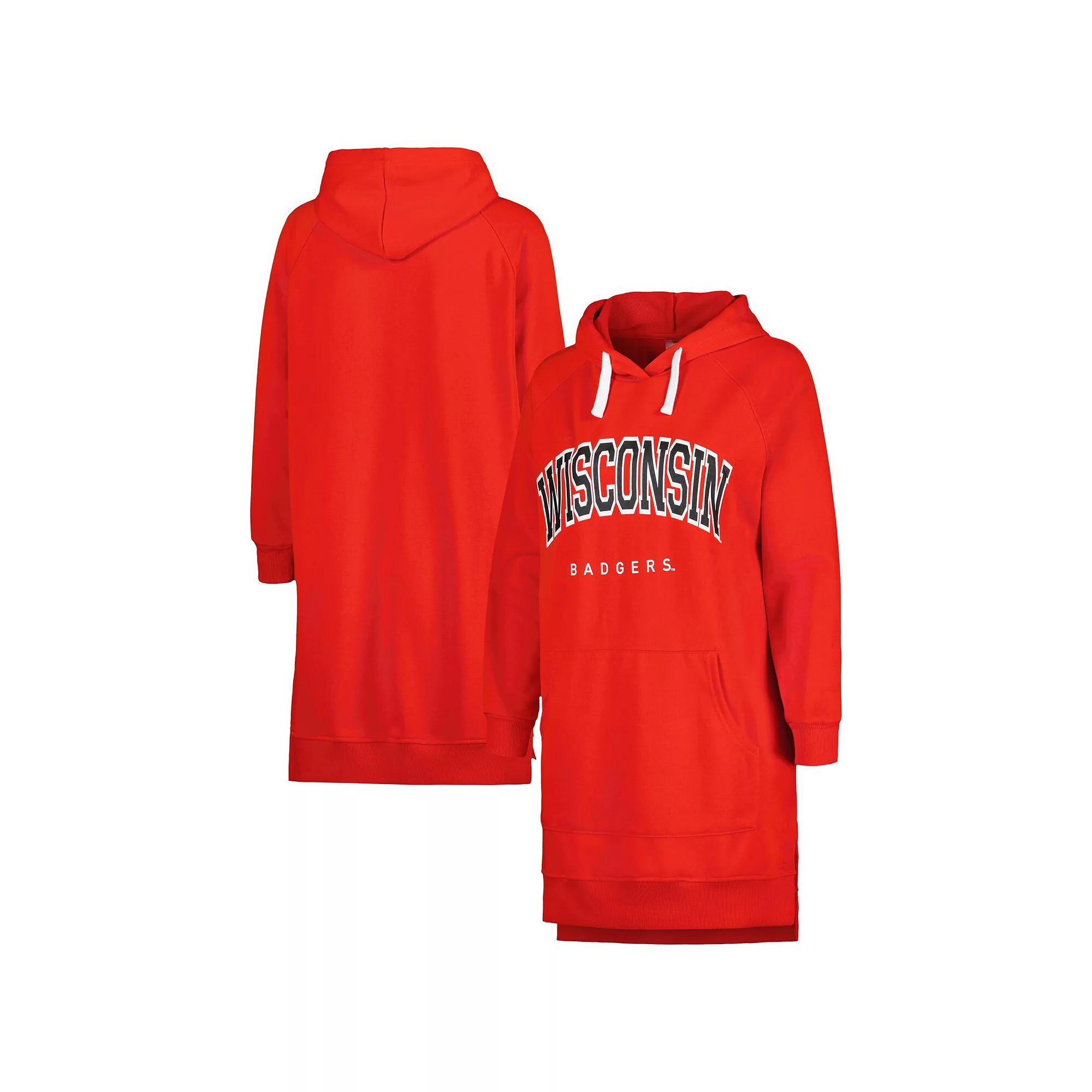 Women's Gameday Couture Red Wisconsin Badgers Take a Knee Raglan Hooded Sweatshirt Dress, Size: Small Product Image