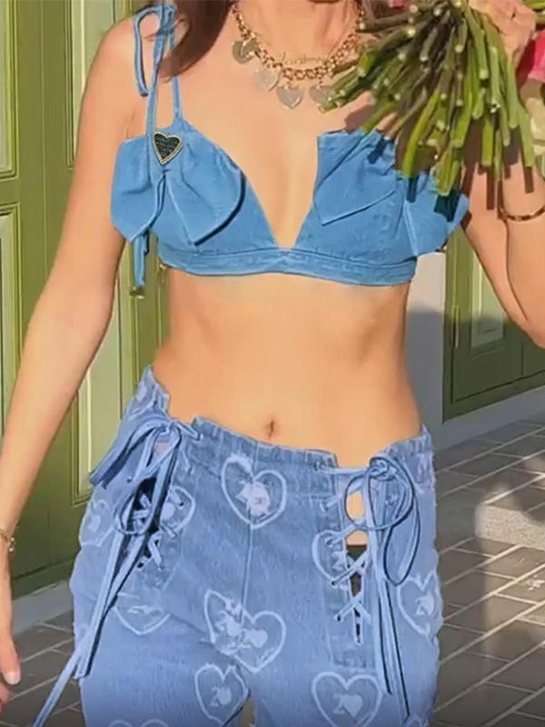 Bow Tie Up Backless Cami Top Product Image