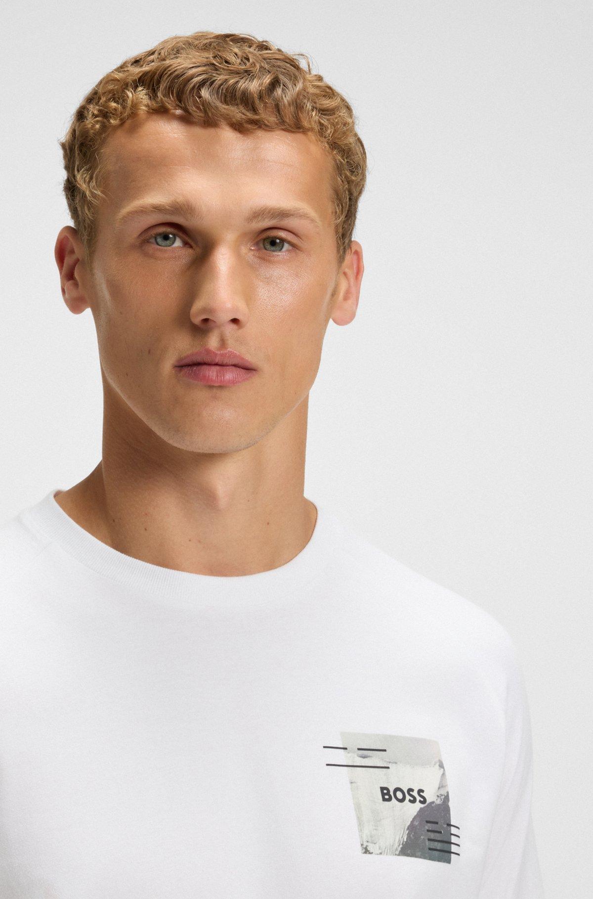 Relaxed-fit T-shirt with decorative reflective accents Product Image
