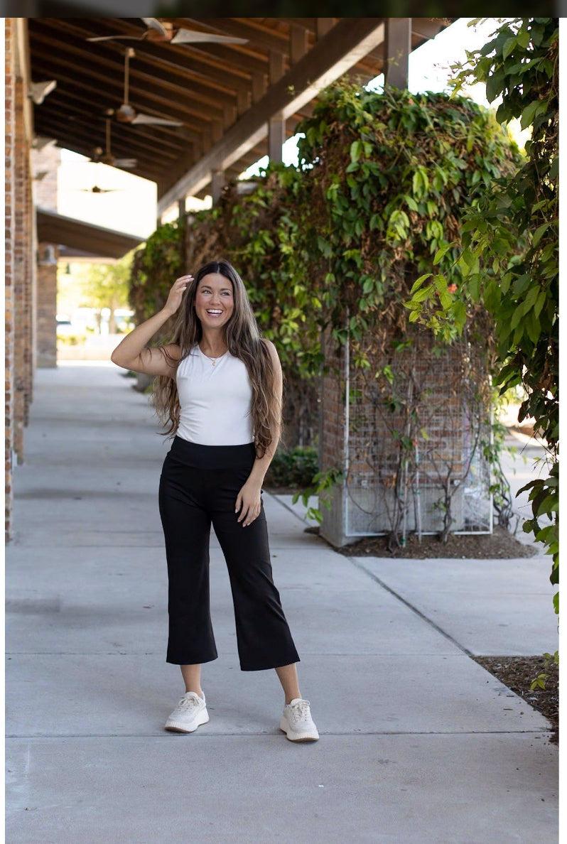 Gabriella High Waist Gaucho Pants- Purple Product Image