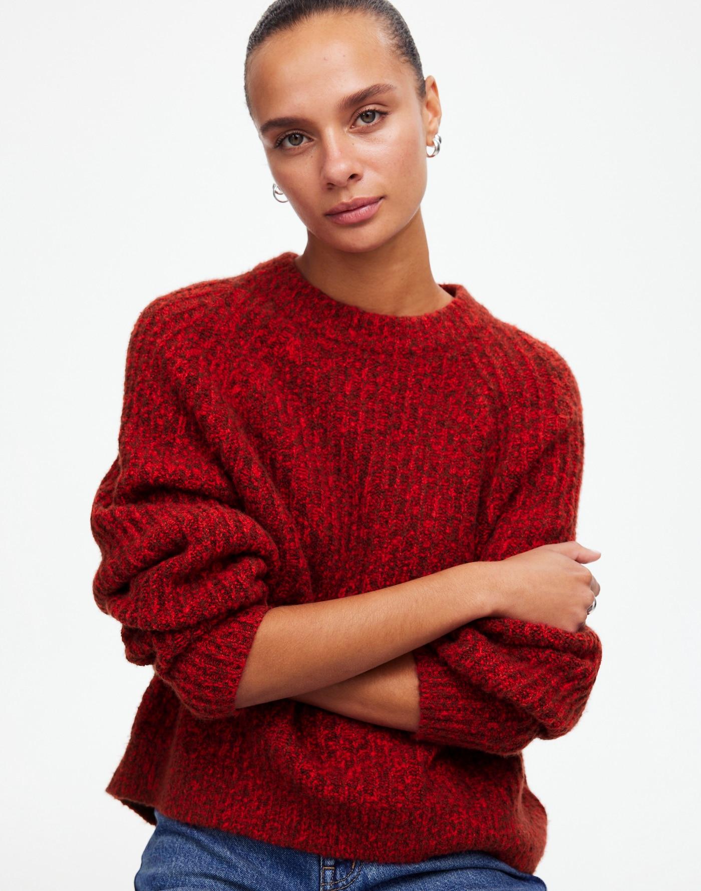 Ribbed Cotton-Blend Sweater Product Image