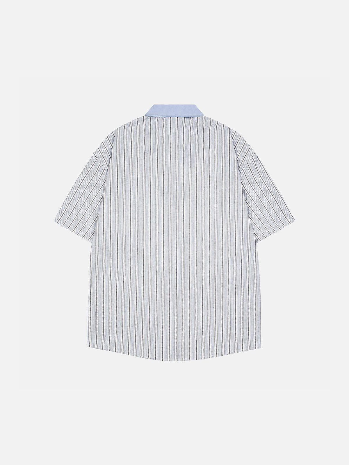 Aelfric Eden Puppy Graphic Striped Shirt Product Image