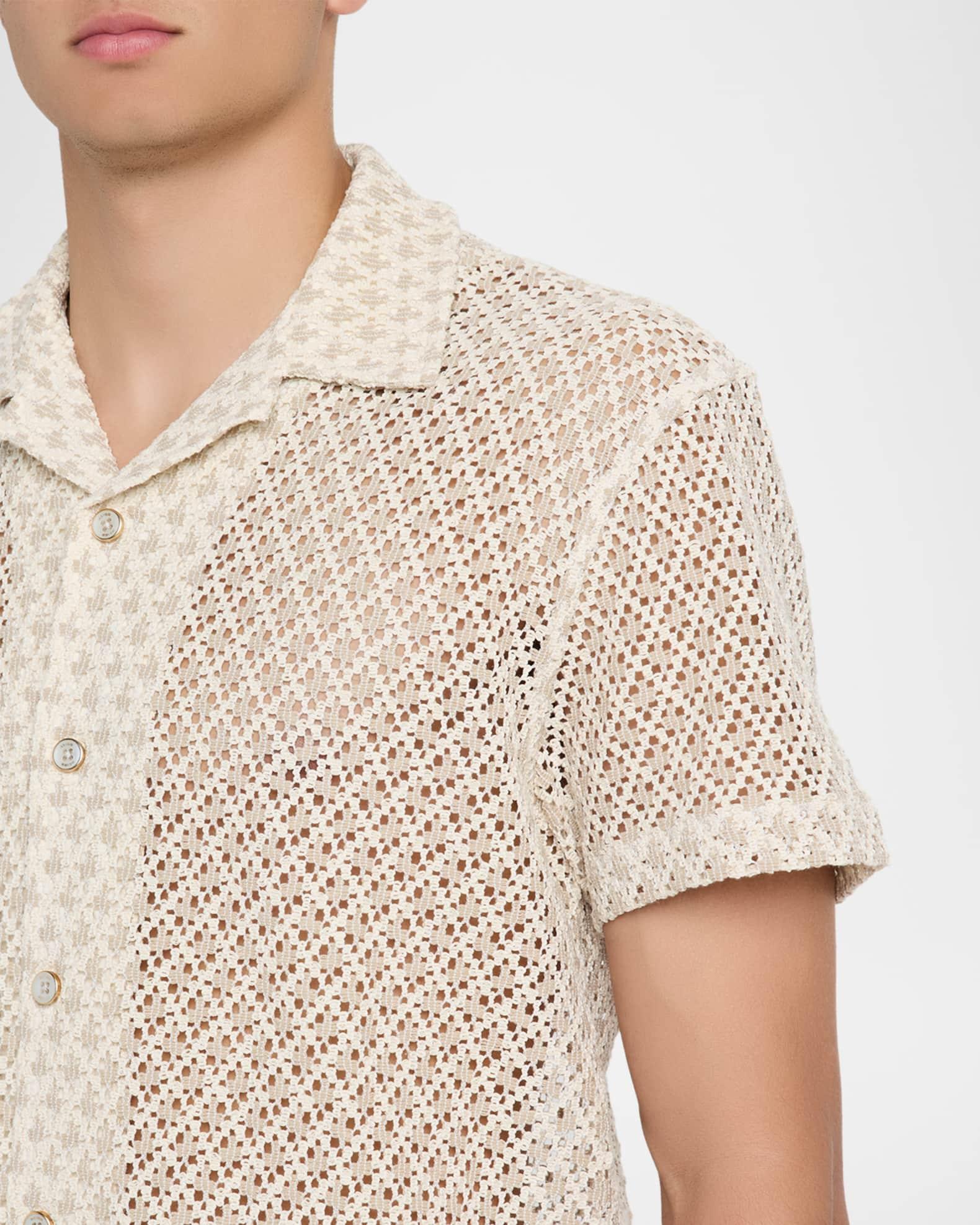 Men's Sterling Crochet Camp Shirt Product Image