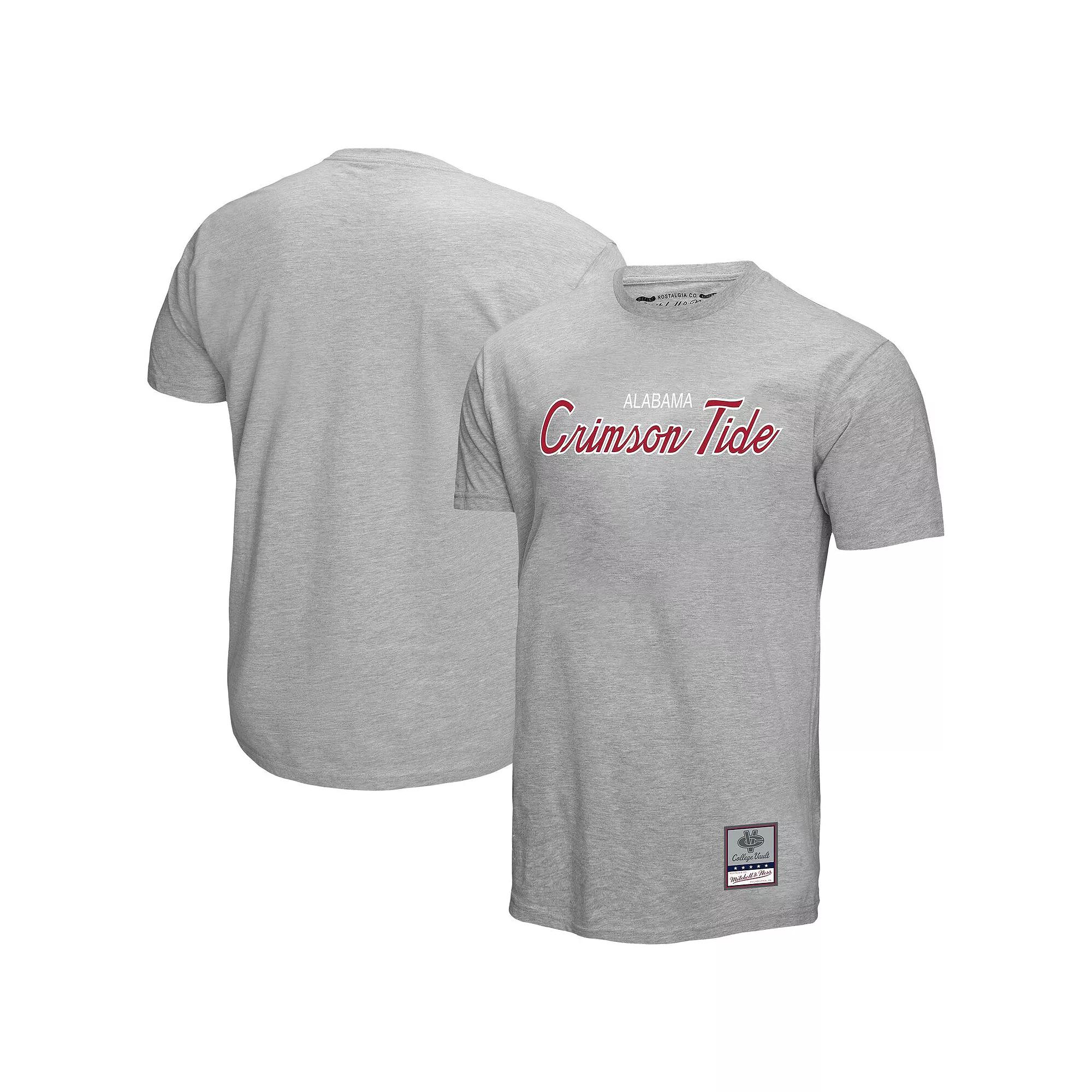 Men's Mitchell & Ness Gray Alabama Crimson Tide Elite Script T-Shirt,  Product Image