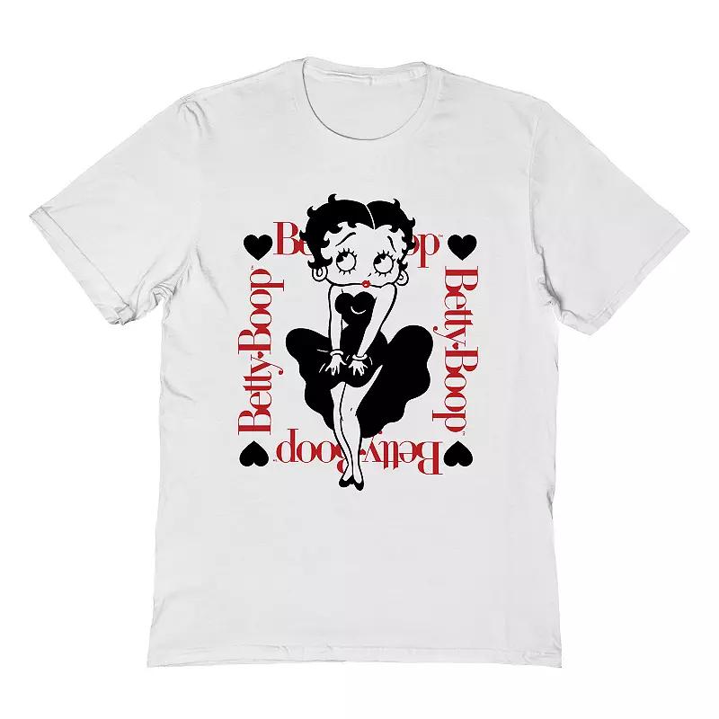 Men's Betty Boop T-Shirt, Size: Small, White Product Image