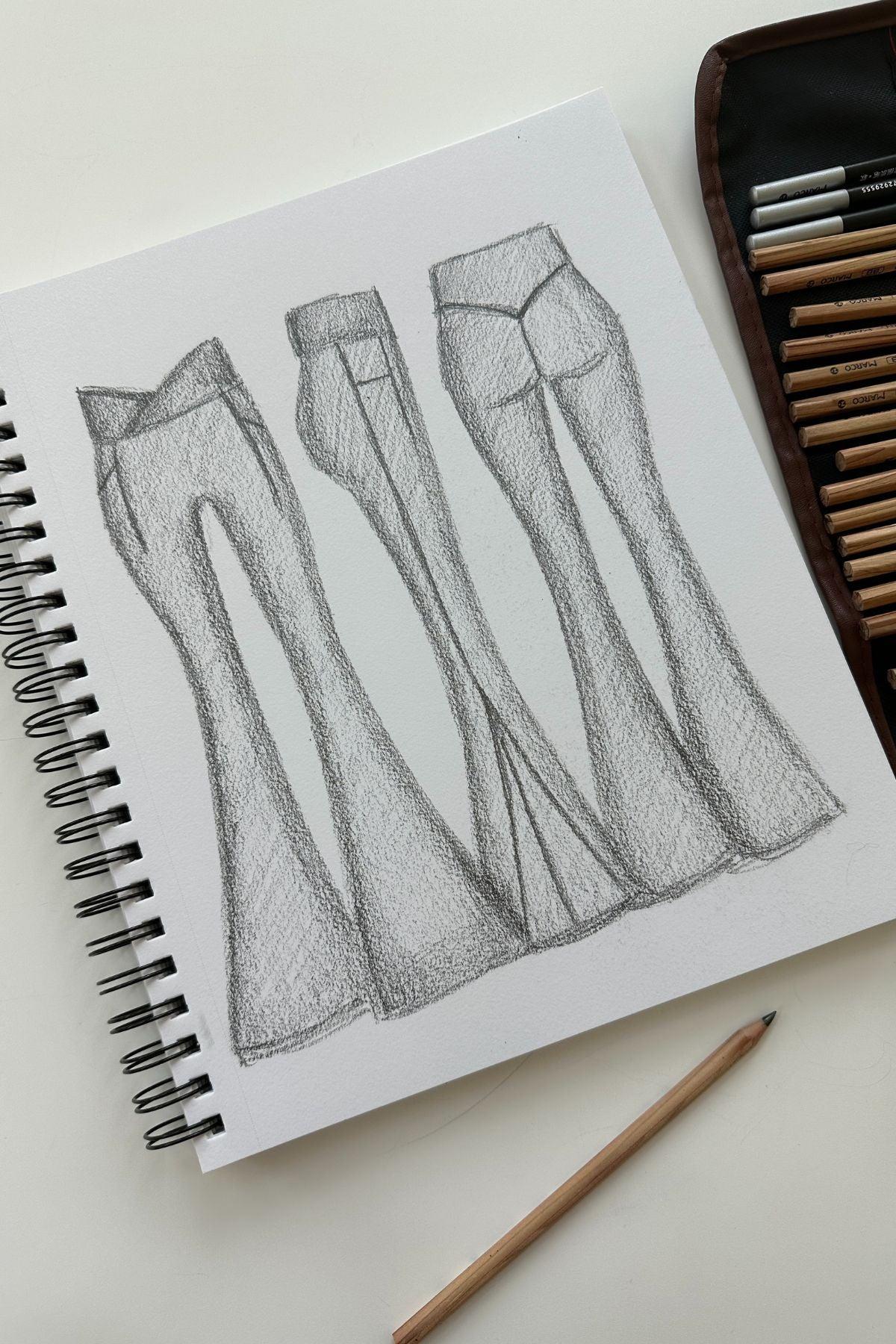 Crisscross Hourglass® Bell Bottom with Pockets - Black Product Image