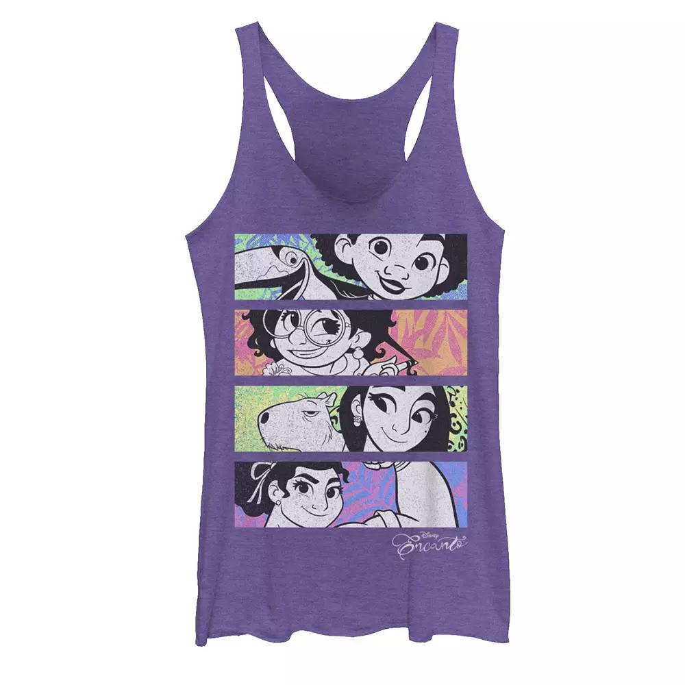 Disney's Encanto Four Box Family Split Design Juniors' Racerback Tank Top, Girl's,  Product Image