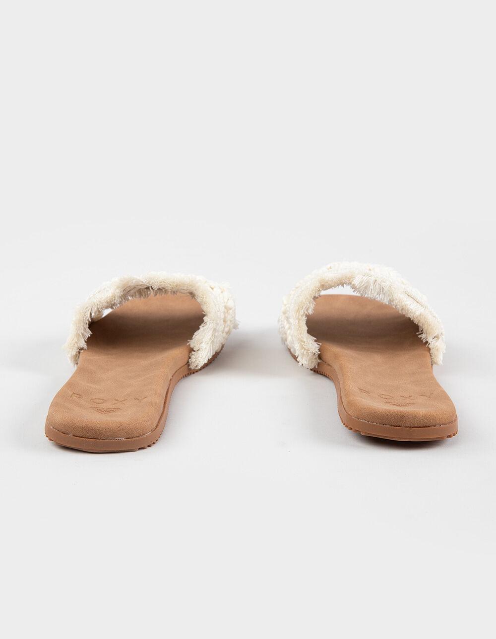 ROXY Positano Womens Slide Sandals - CREAM Product Image