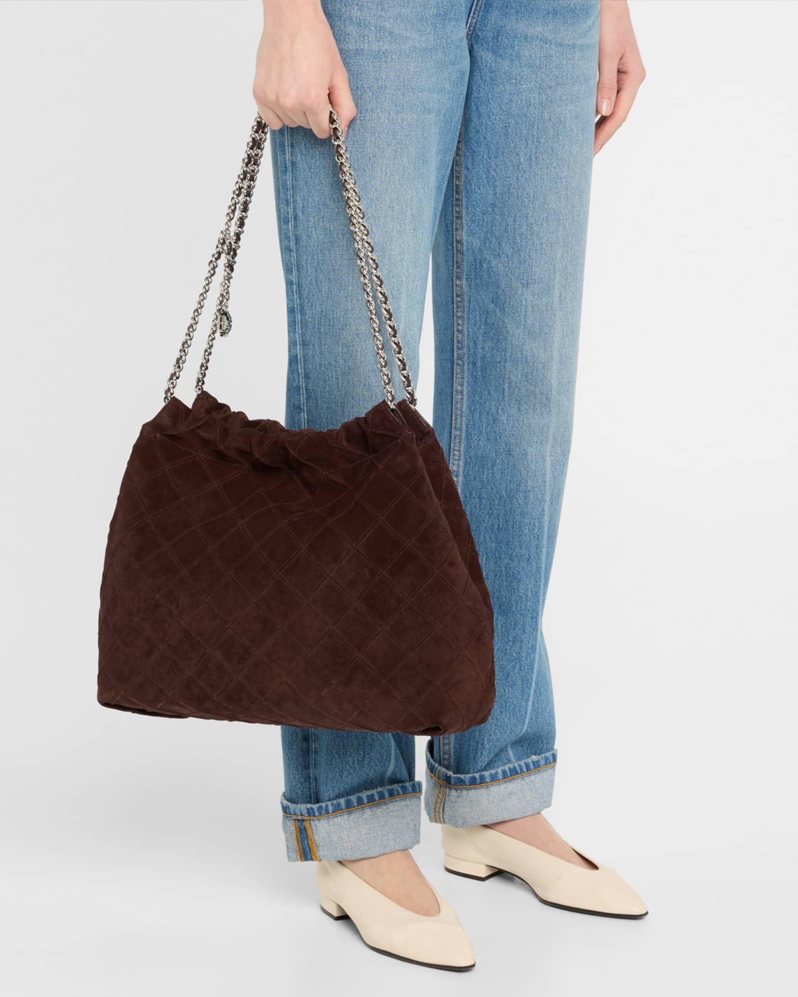 Fleming Quilted Suede Chain Hobo Bag Product Image