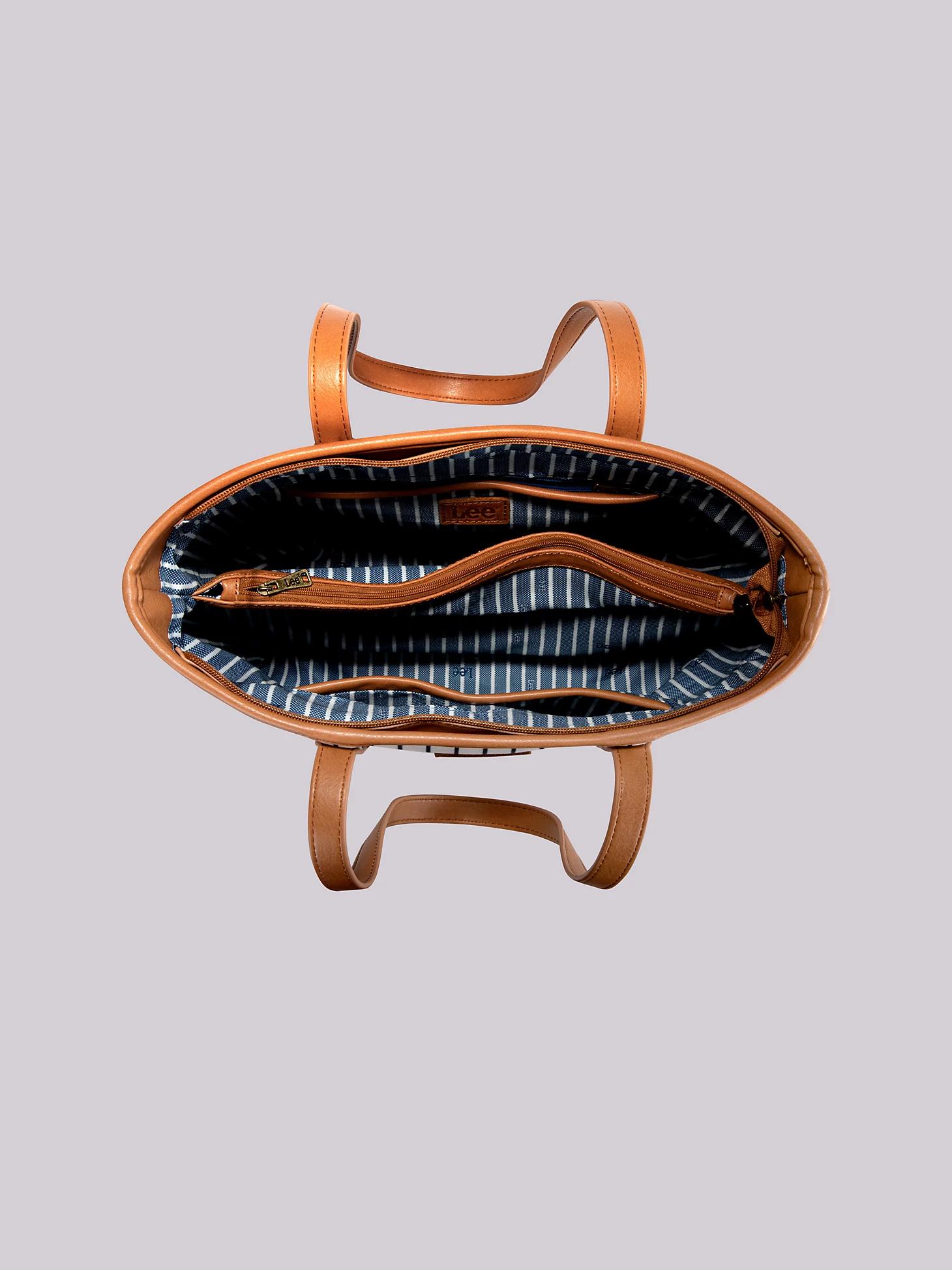 Women's Stripe Logo Tote With Side Pockets | Women's Luggage & Accessories | Lee® Product Image