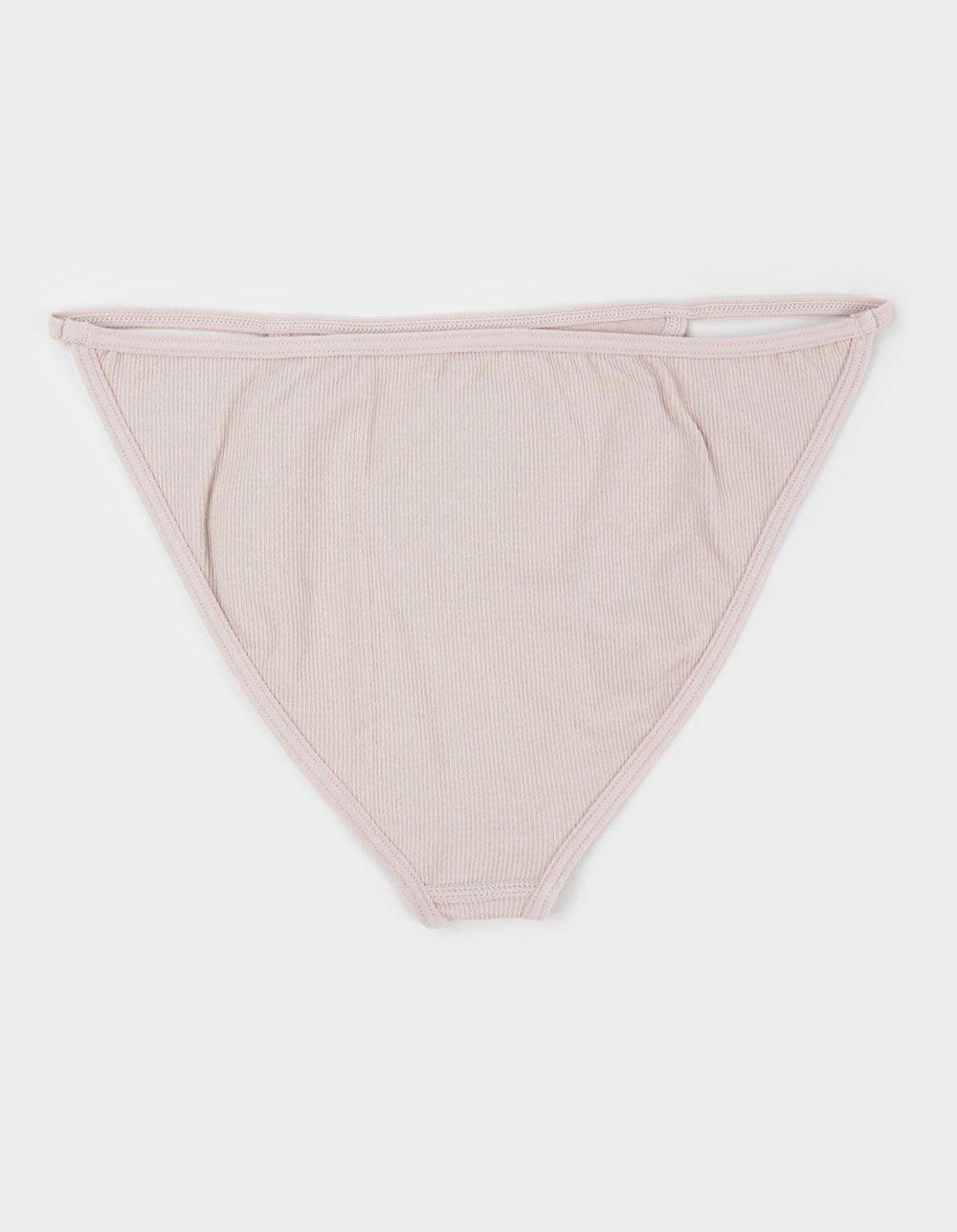 FULL TILT Seamless Rib Cheeky Panties - DK GREEN Product Image