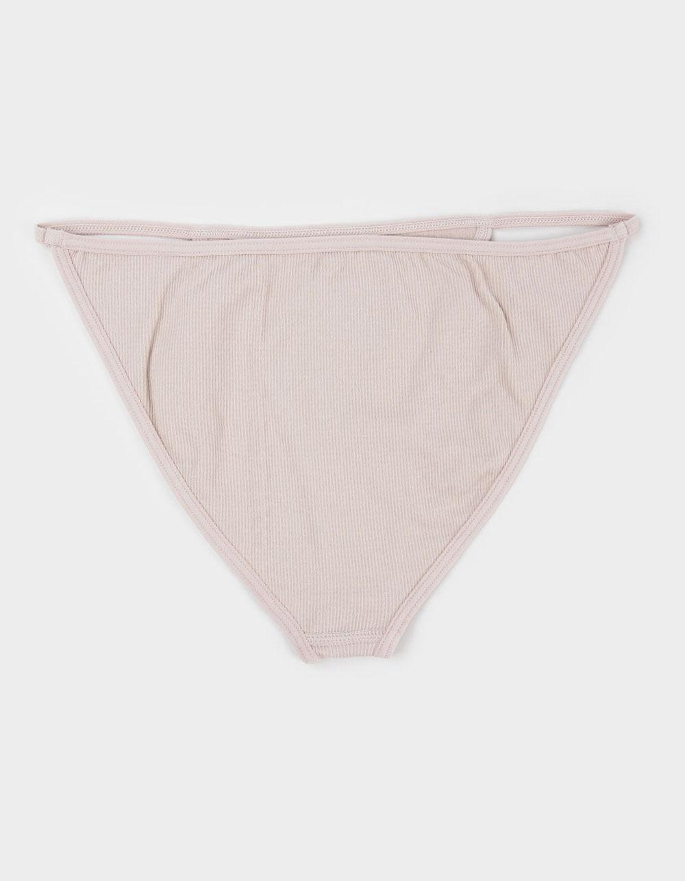 FULL TILT Seamless Rib Cheeky Panties - DK GREEN Product Image