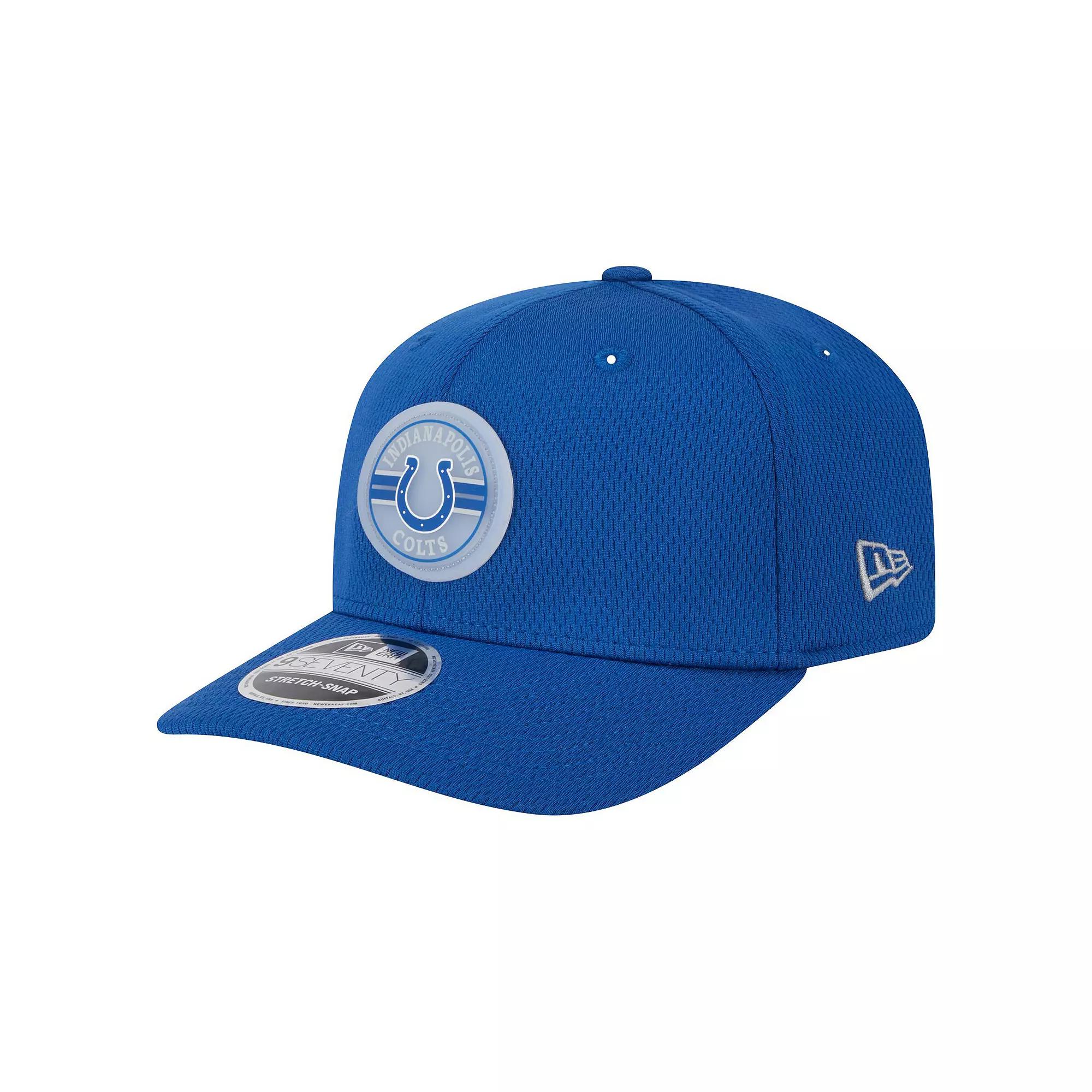 Men's New Era Royal Indianapolis Colts Adventure Patched 9SEVENTY Stretch-Snap Adjustable Hat, Blue Product Image