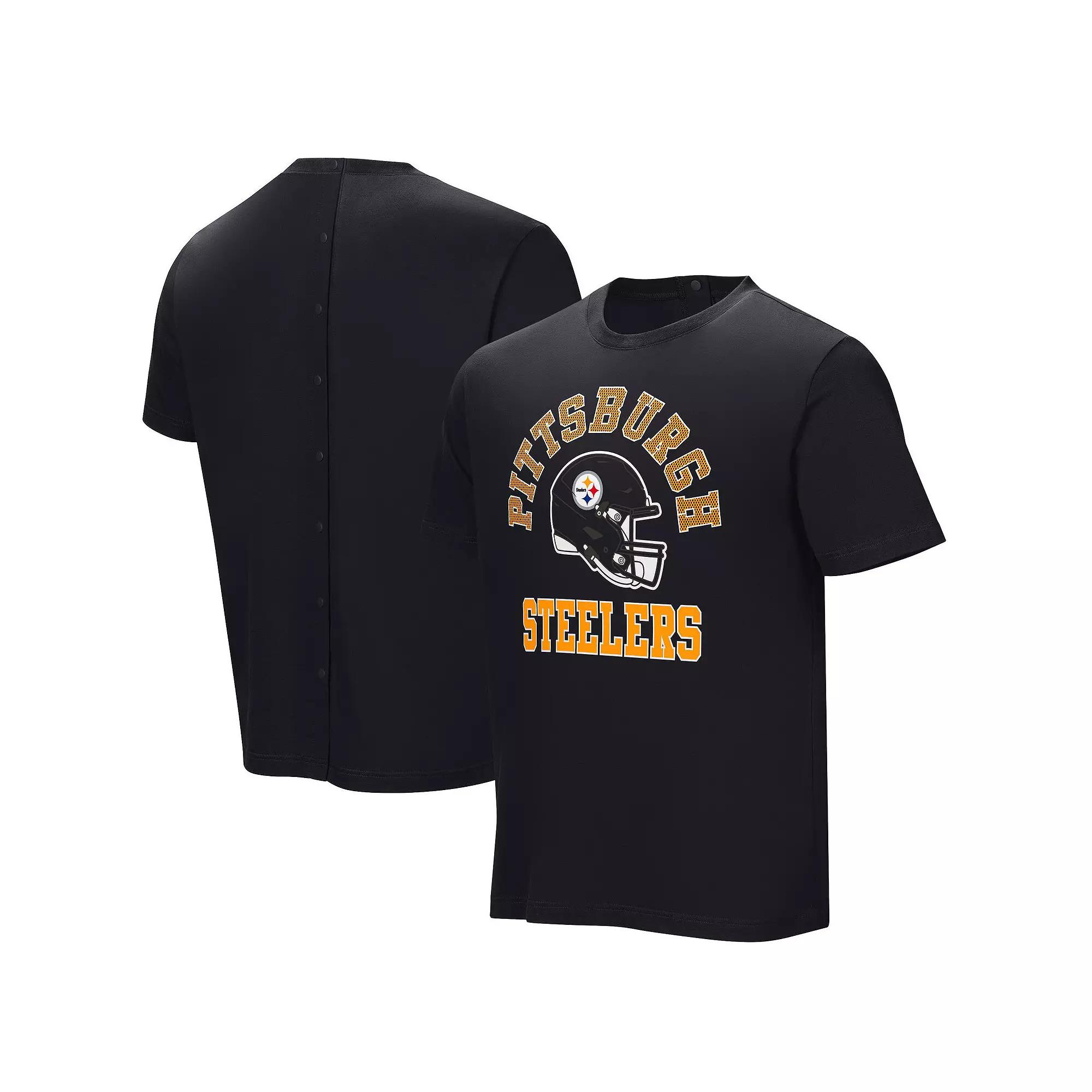 Men's  Black Pittsburgh Steelers Field Goal Assisted T-Shirt, Size: Large Product Image