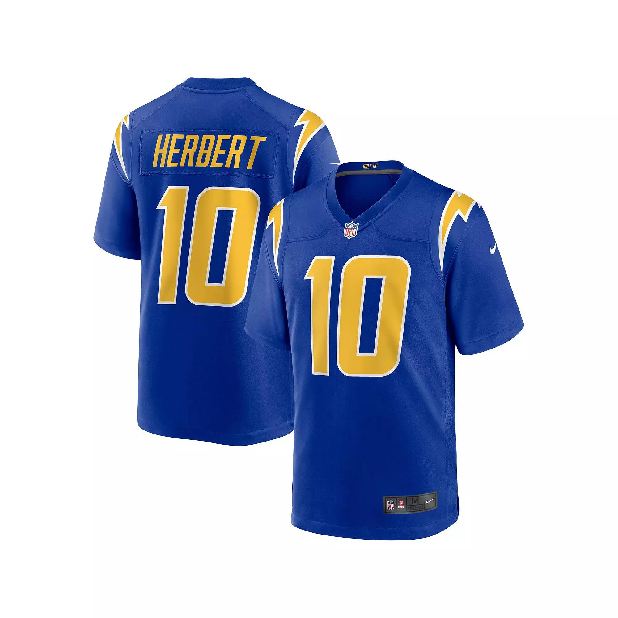 Men's Nike Justin Herbert Royal Los Angeles Chargers 2nd Alternate Game Jersey,  Product Image