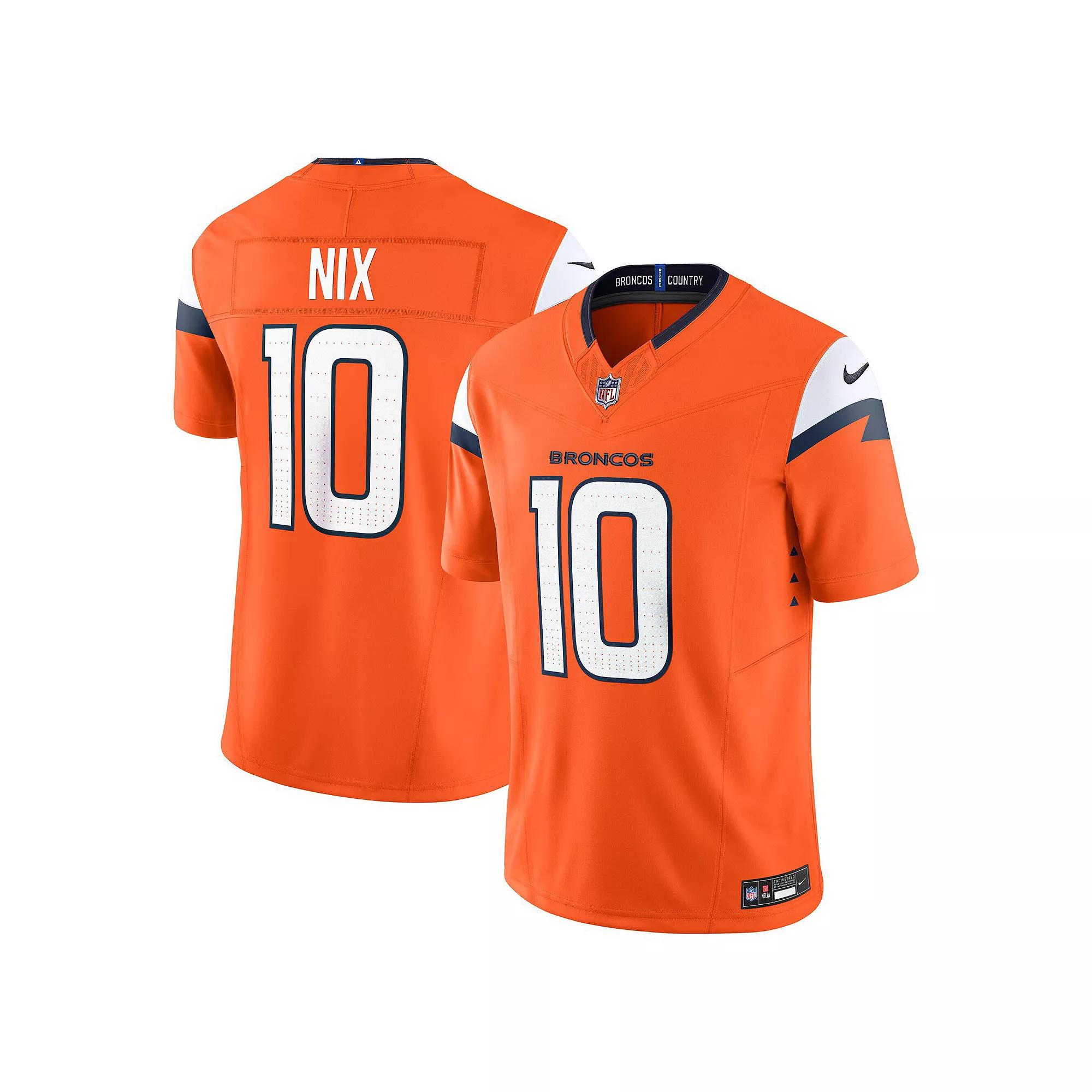 Men's Nike Bo Nix Orange Denver Broncos Vapor F.U.S.E. Limited Jersey, Size: XL Product Image