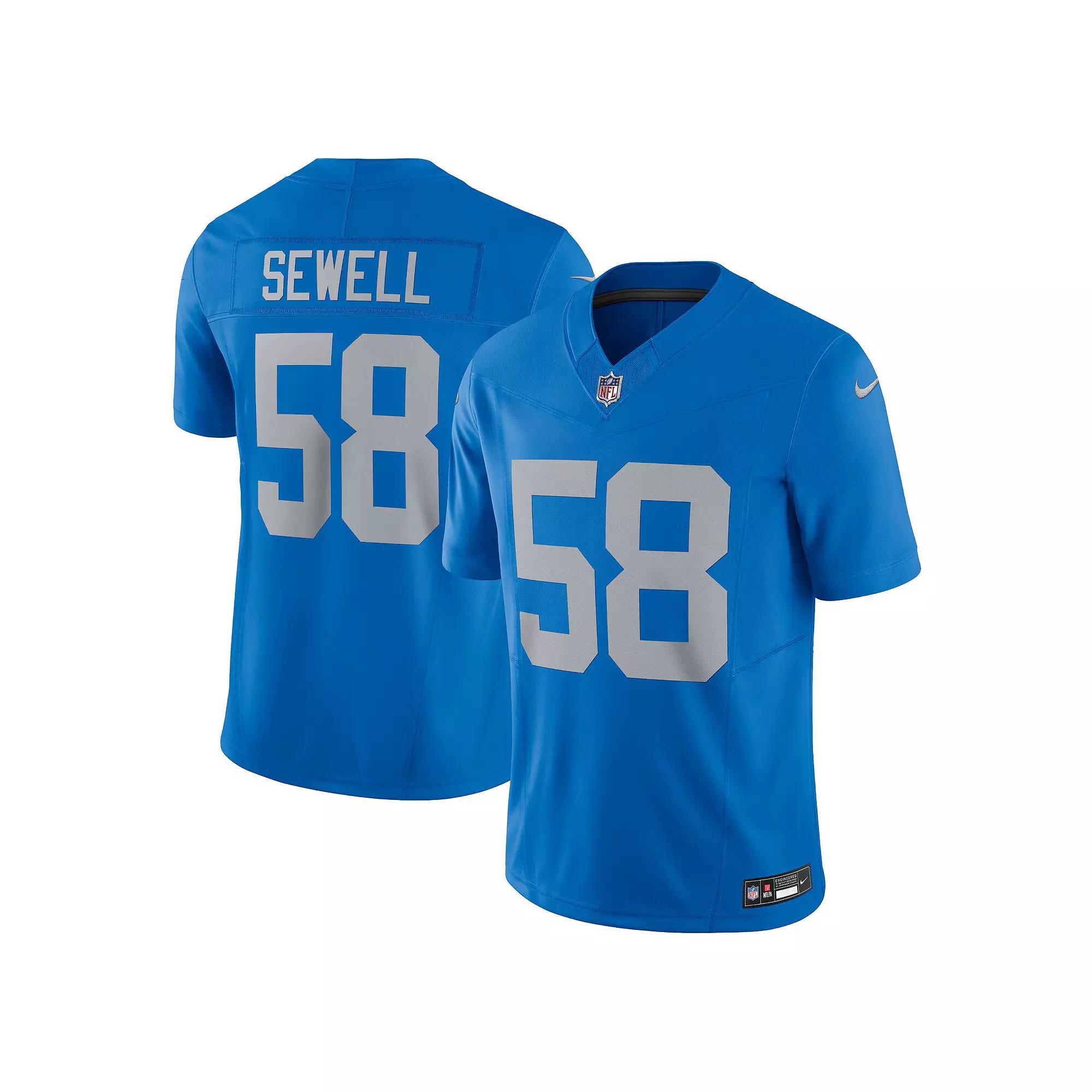 Men's Nike Penei Sewell Blue Detroit Lions Vapor F.U.S.E. Alternate Limited Jersey,  Product Image