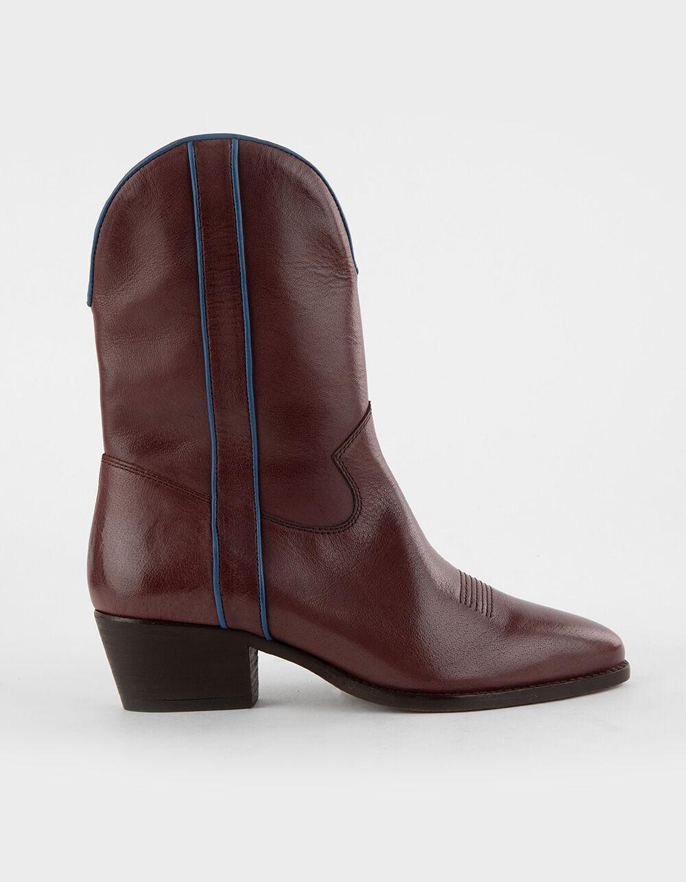 FREE PEOPLE Borderline Womens Western Boots - BURGUNDY Product Image