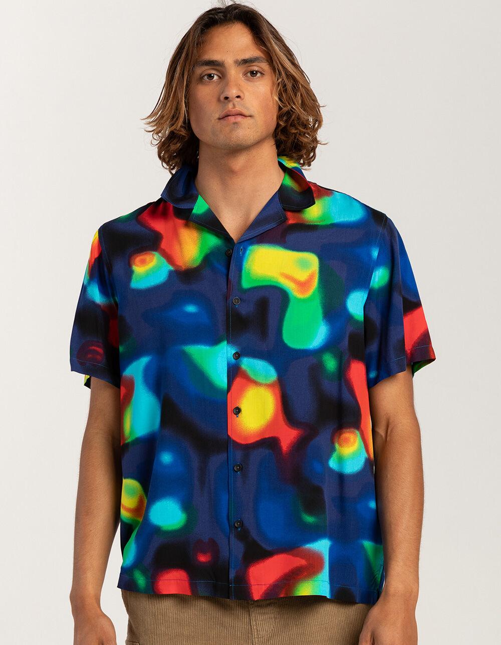 RSQ Mens Lights Rayon Camp Shirt - MULTI Product Image