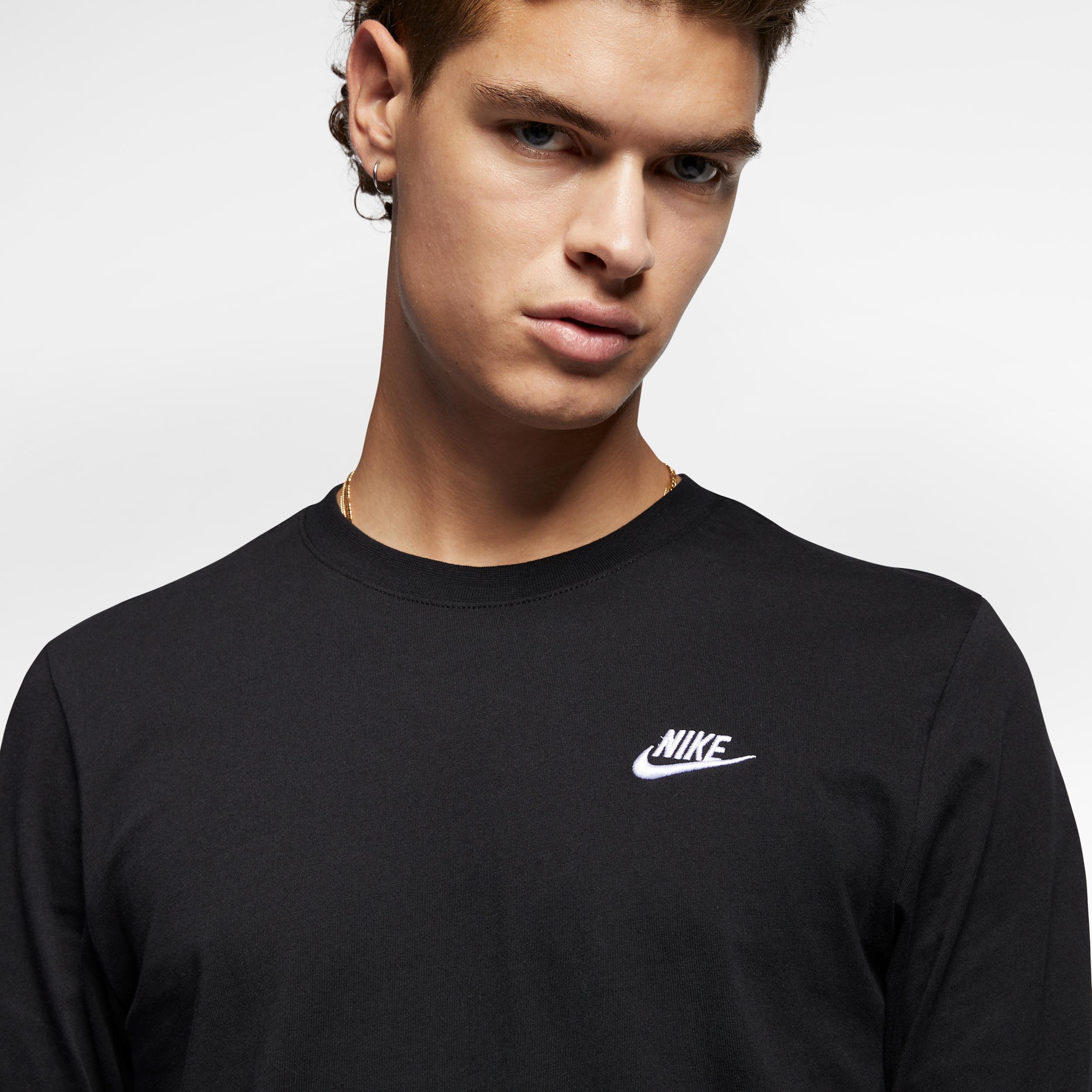 Mens Nike Sportswear Club Long-Sleeve T-Shirt | AR5193-010 Product Image