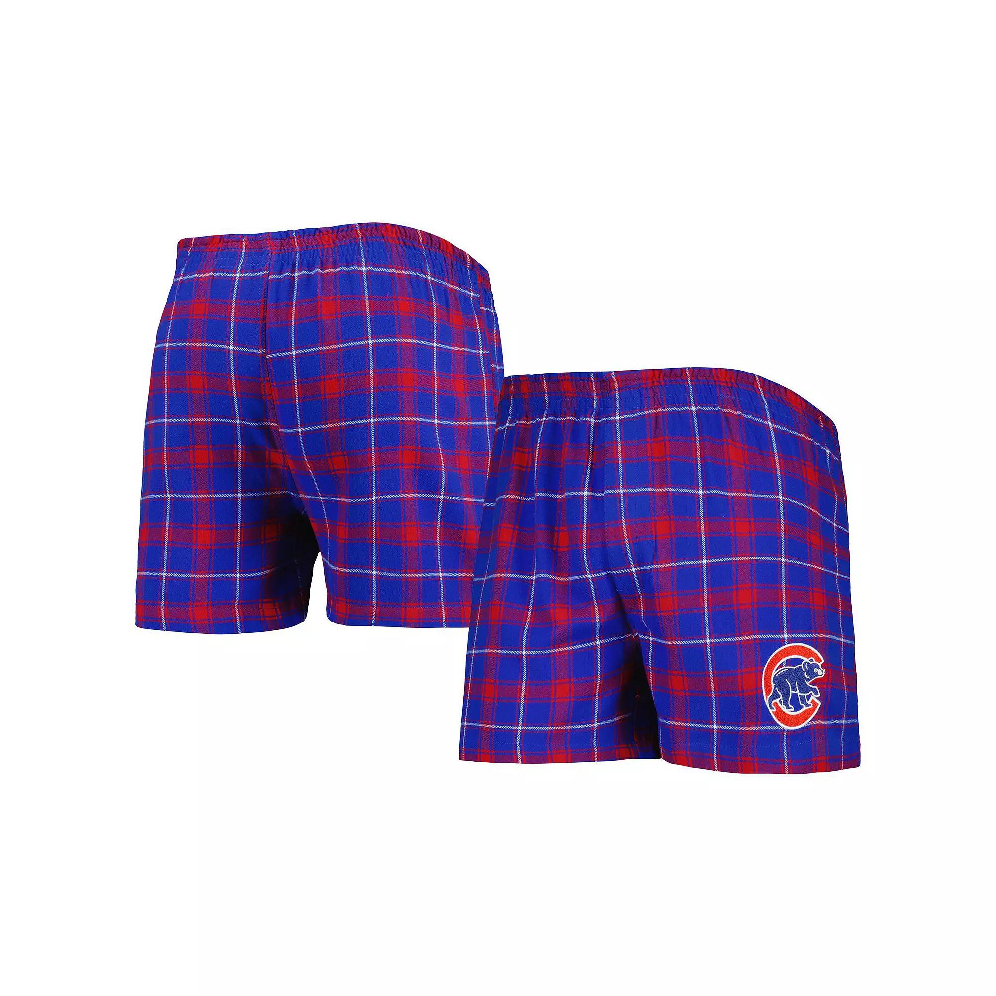 Men's Concepts Sport Royal/Red Chicago Cubs Ledger Flannel Boxers, Size: 3XL, Blue Product Image