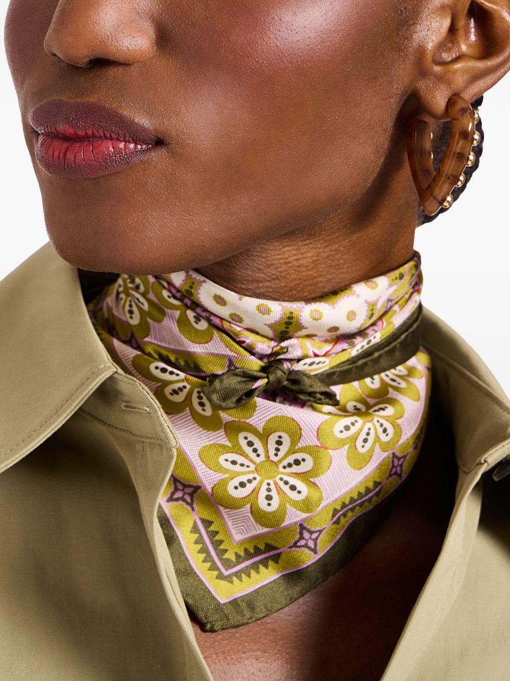 floral-print silk scarf Product Image
