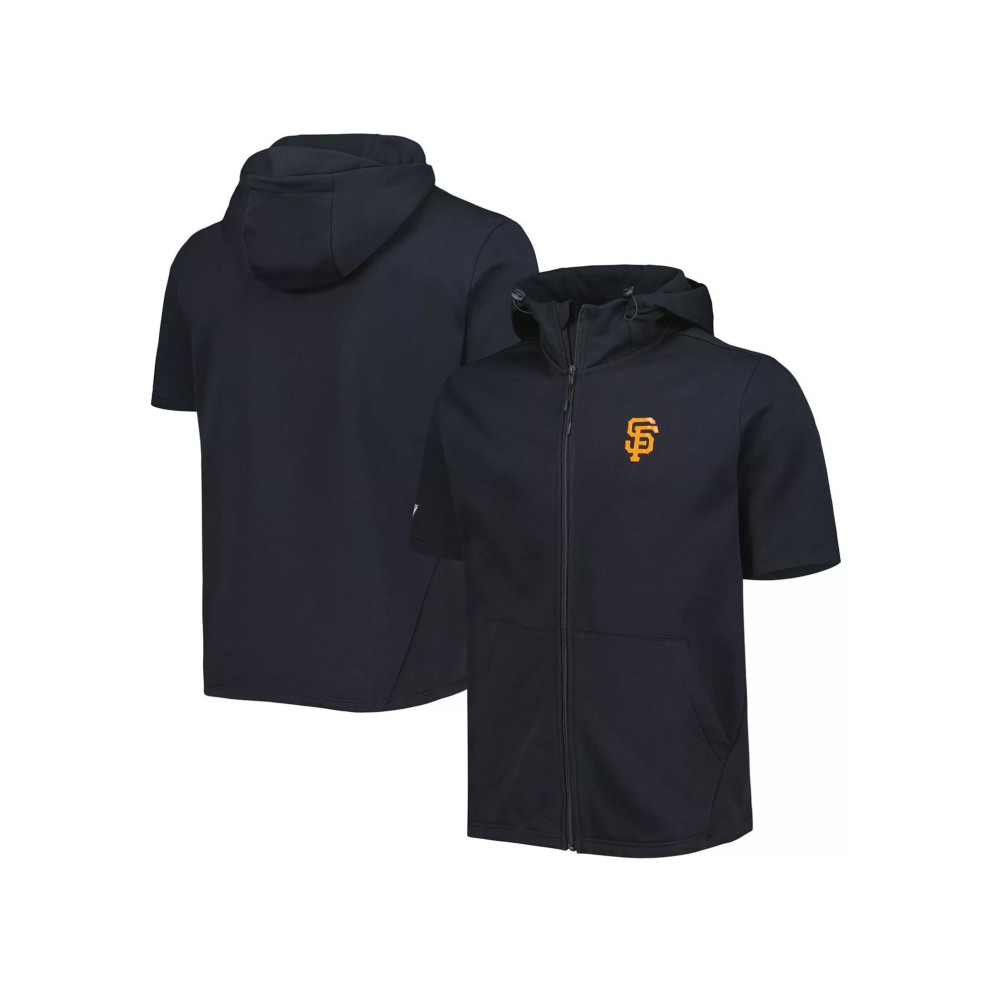Men's Levelwear Black San Francisco Giants Recruit Full-Zip Short Sleeve Hoodie,  Product Image