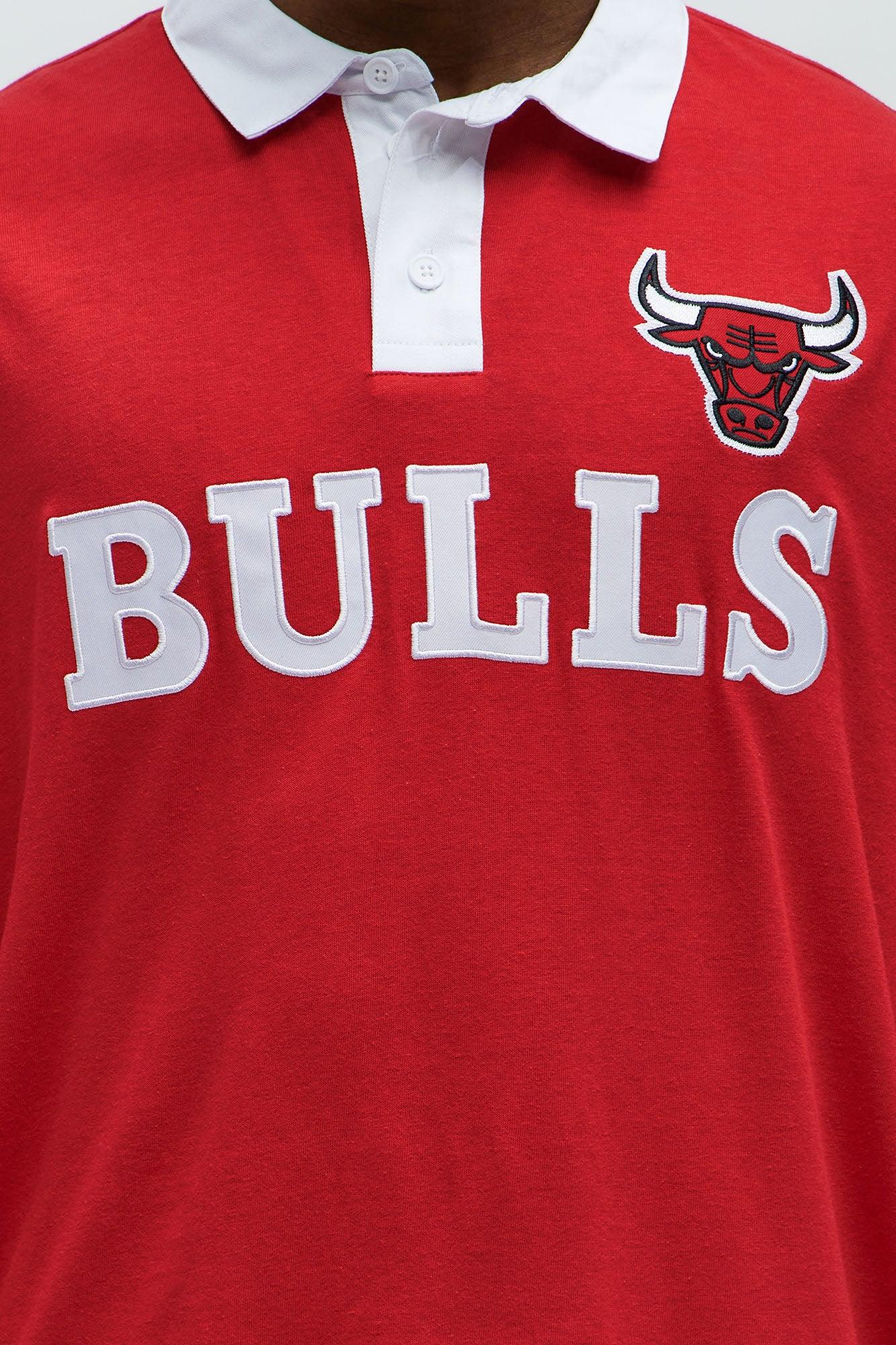 Bulls Flanker Long Sleeve Polo - Red Product Image