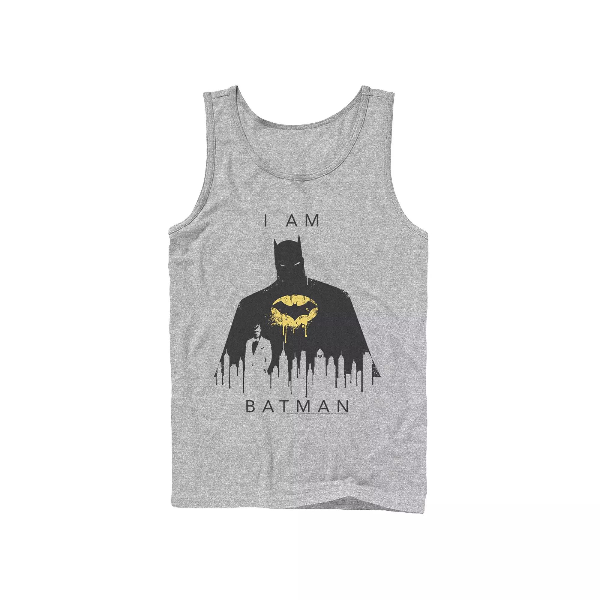 Men's DC Comics I Am Batman Skyline Poster Tank Top,  Product Image