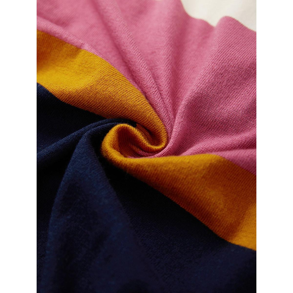 Plus Size Supersoft Essentials Contrast Open Front Tunic Cardigan Multicolor Women Casual Loose Long Sleeve Dailywear Cardigans BloomChic 12/L Product Image