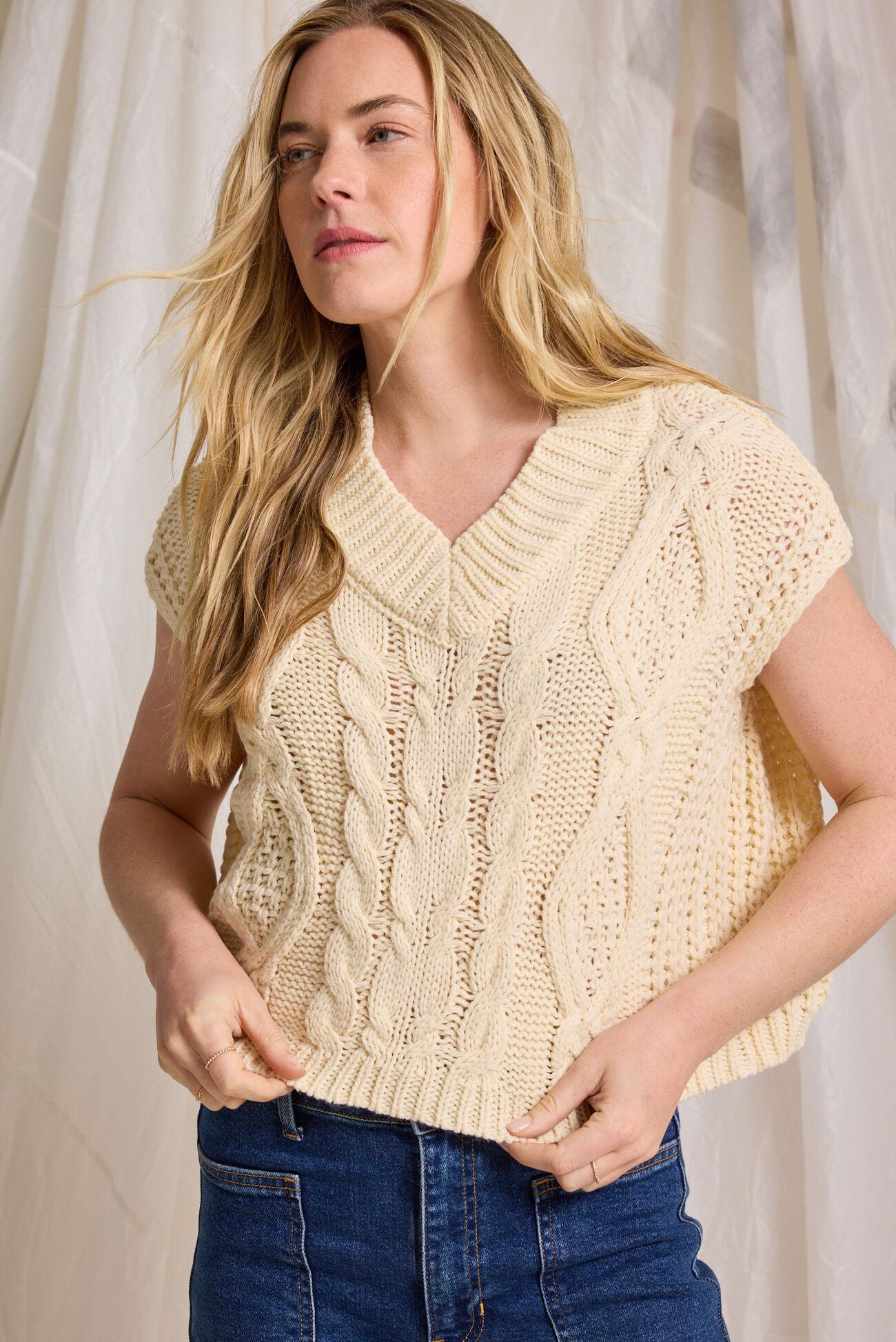 Rowlan Cable Knit Vest Product Image