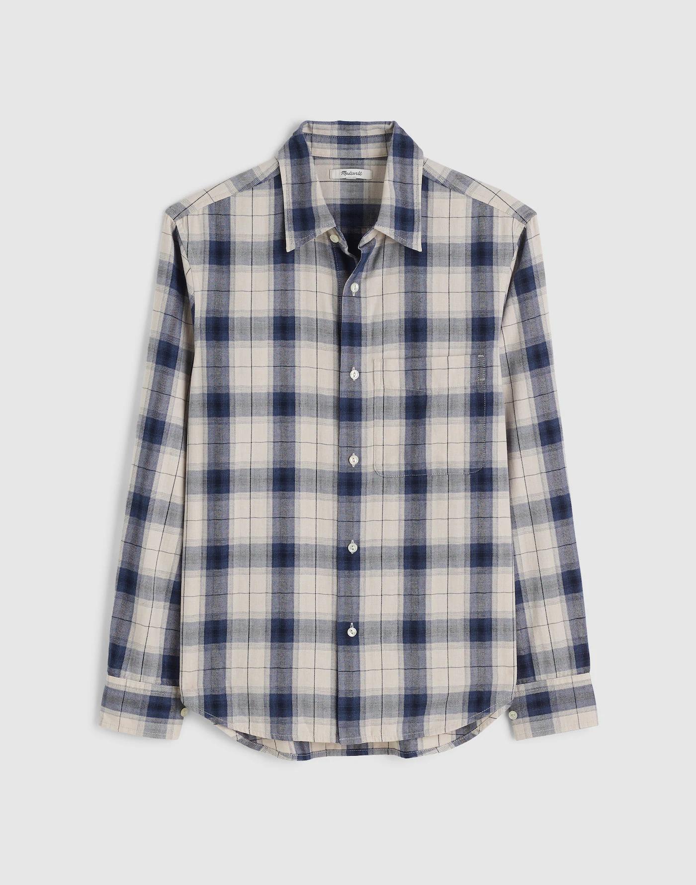 Lightweight Flannel Button-Up Shirt Product Image