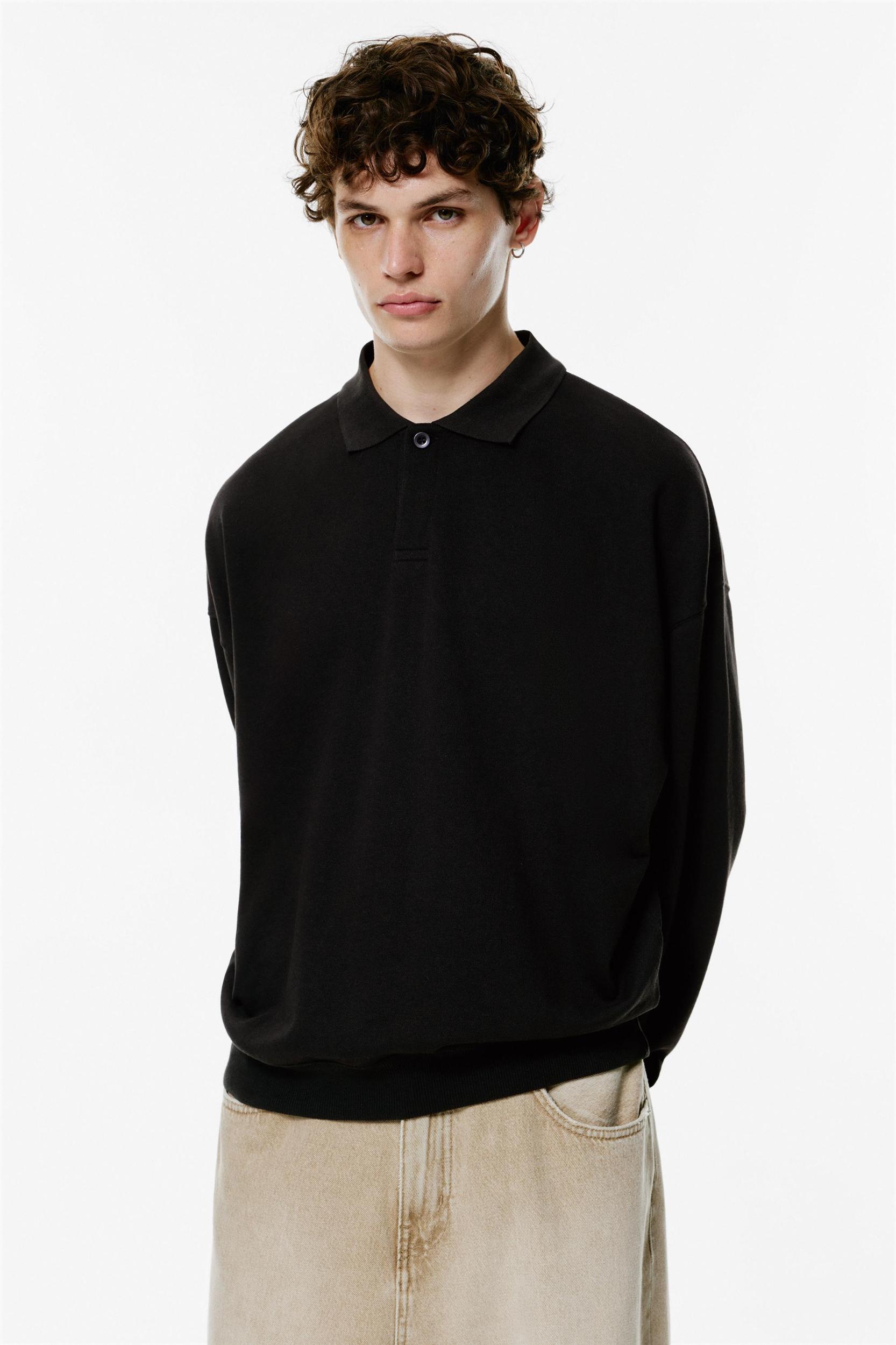 Long sleeve polo shirt Product Image