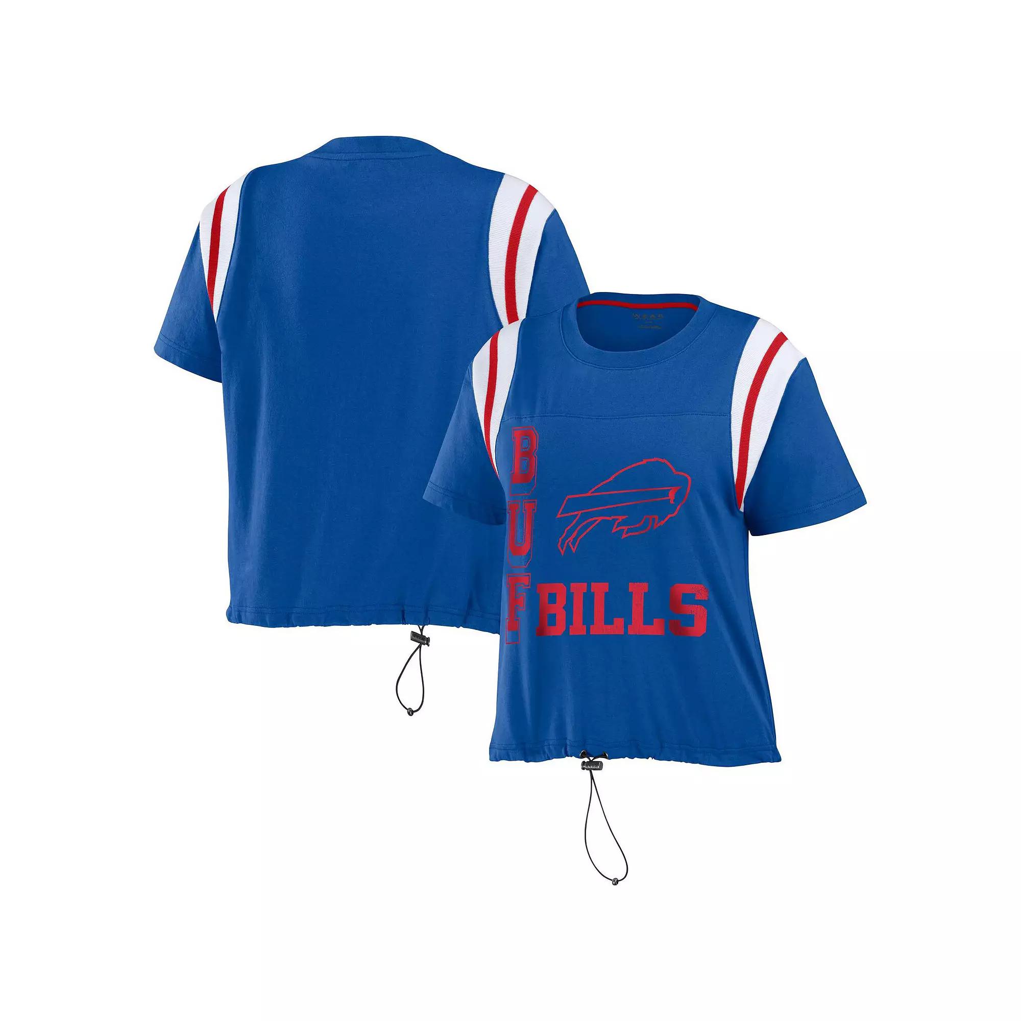 Women's WEAR by Erin Andrews Royal Los Angeles Rams Cinched Colorblock T-Shirt,  Product Image