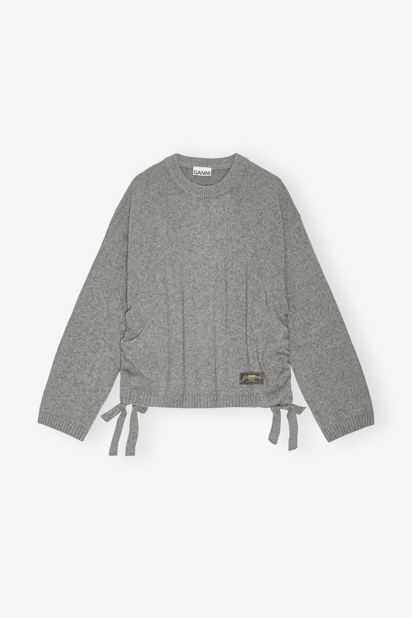 Grey Future Mixed Wool Oversized Sweater Product Image