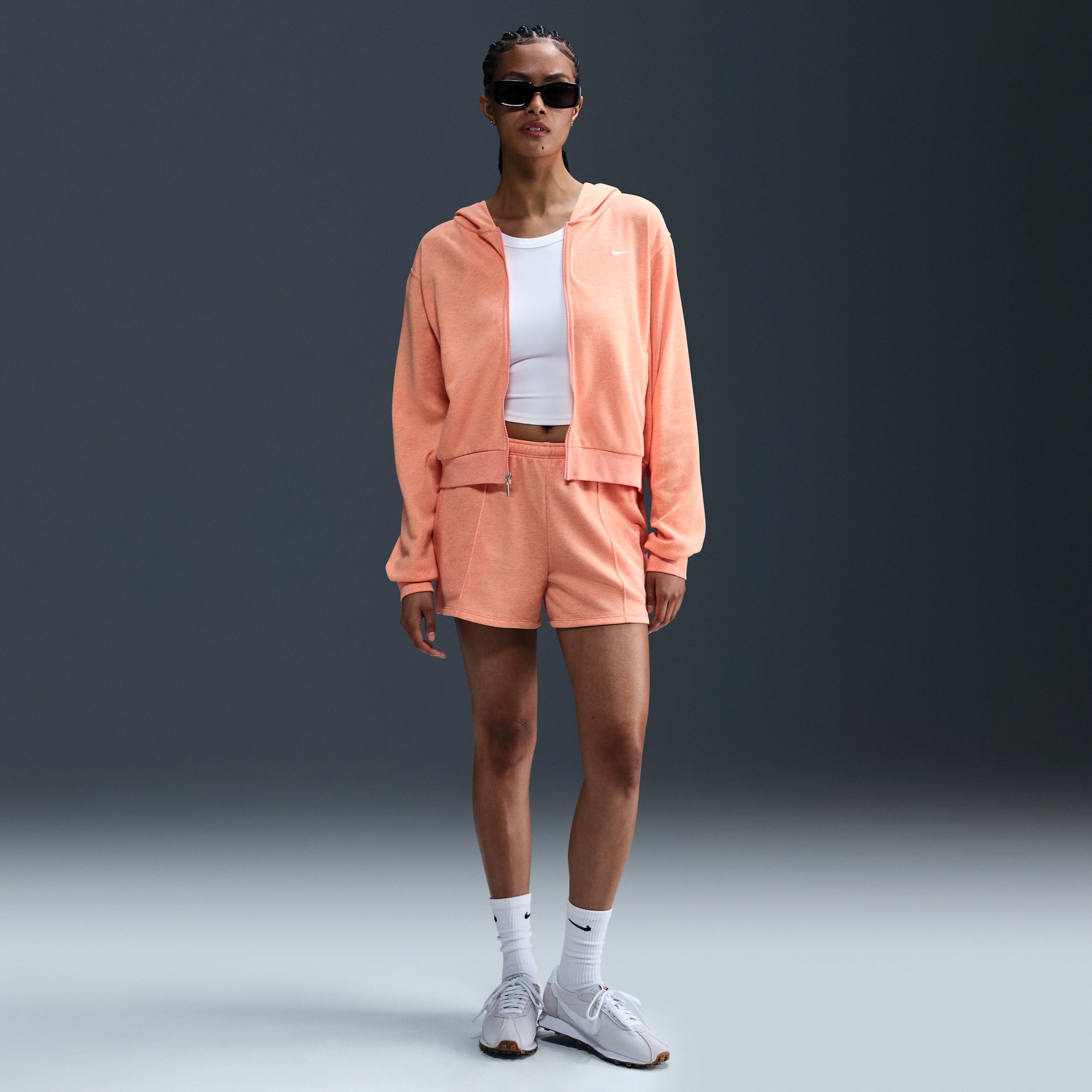 Womens Nike Sportswear Chill Terry Loose Full-Zip French Terry Hoodie | FN2415-844 Product Image