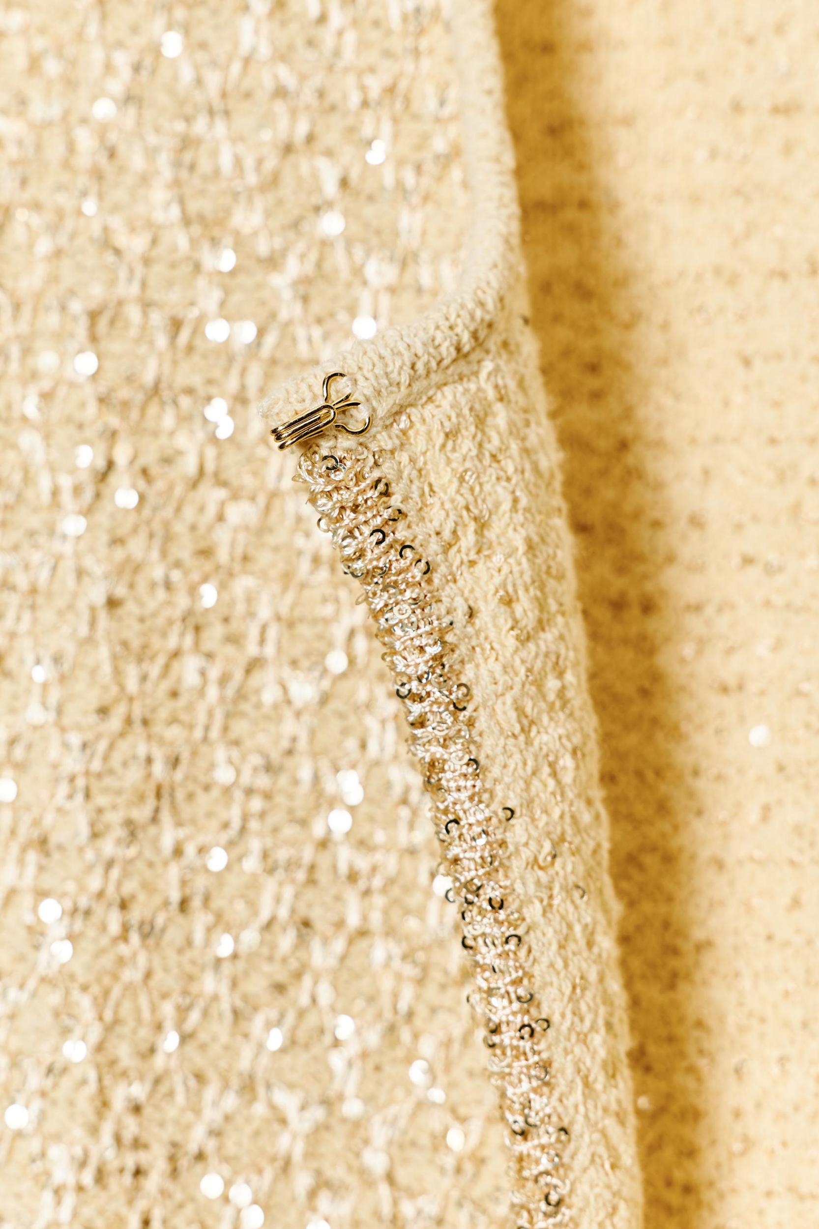 SEQUIN KNIT CARDIGAN Product Image