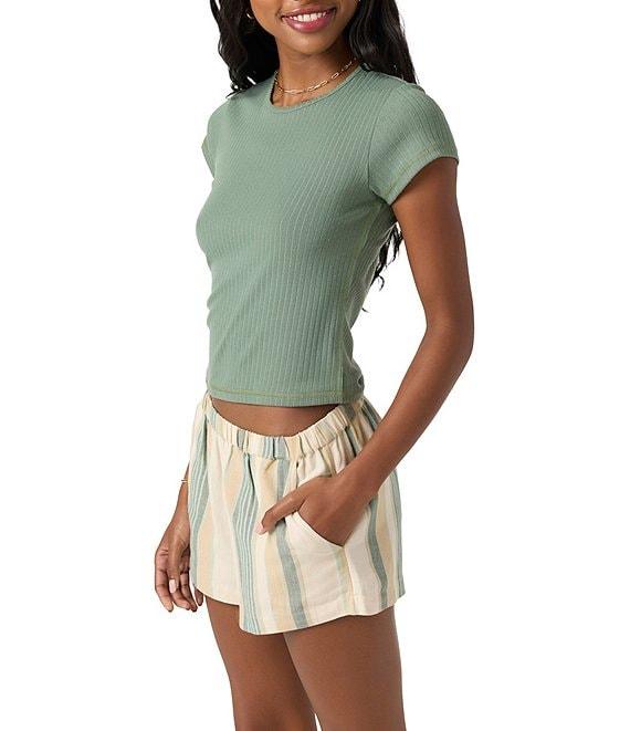 O'Neill Monette Knit Rib Pointelle Short Sleeve Top Product Image