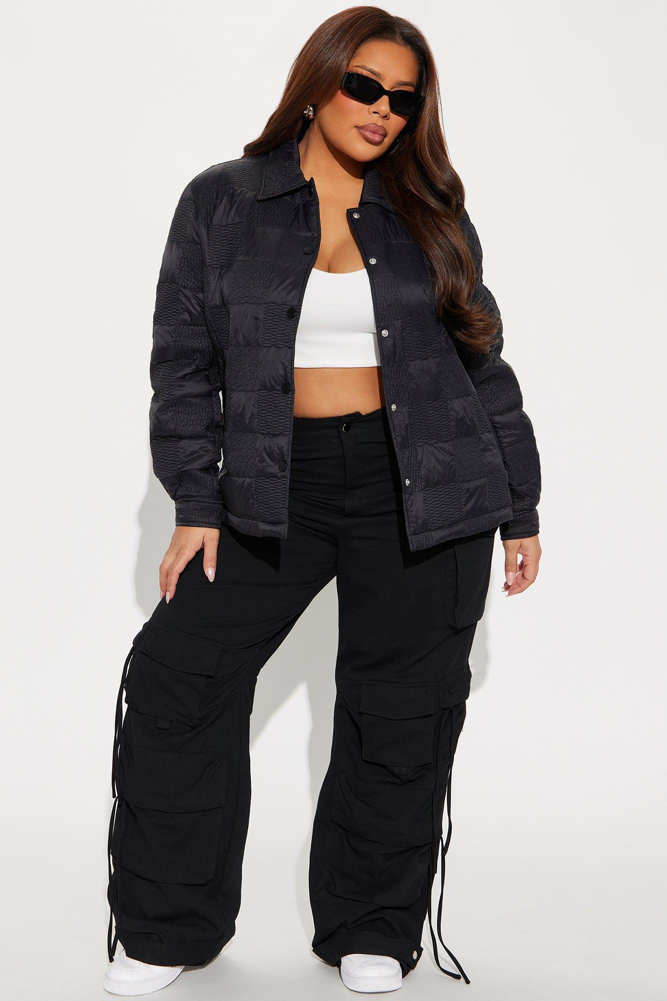 Snow Blanket Quilted Puffer Jacket - Black Female Product Image