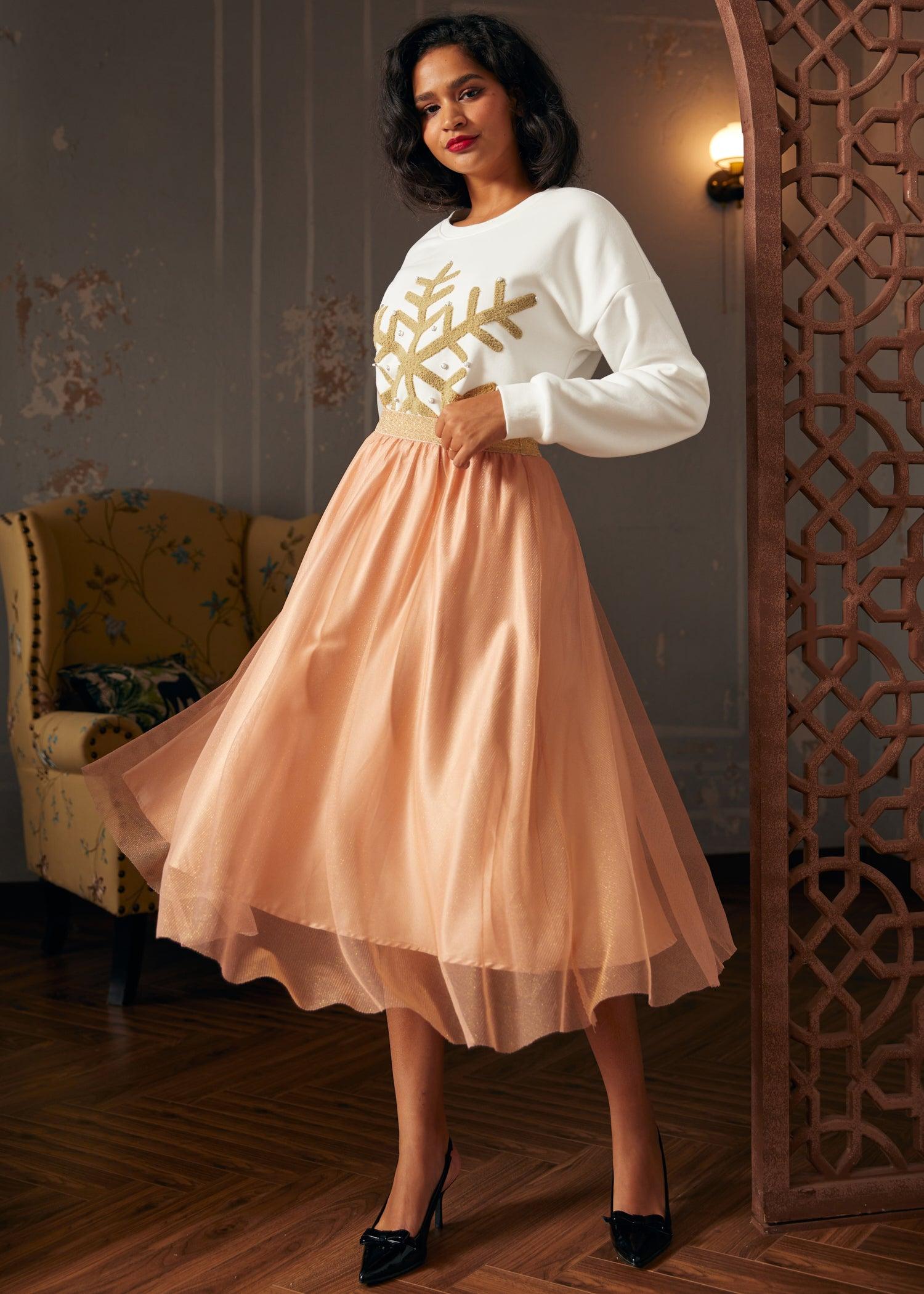 Winter's Whisper Snowflake Sweatshirt Product Image