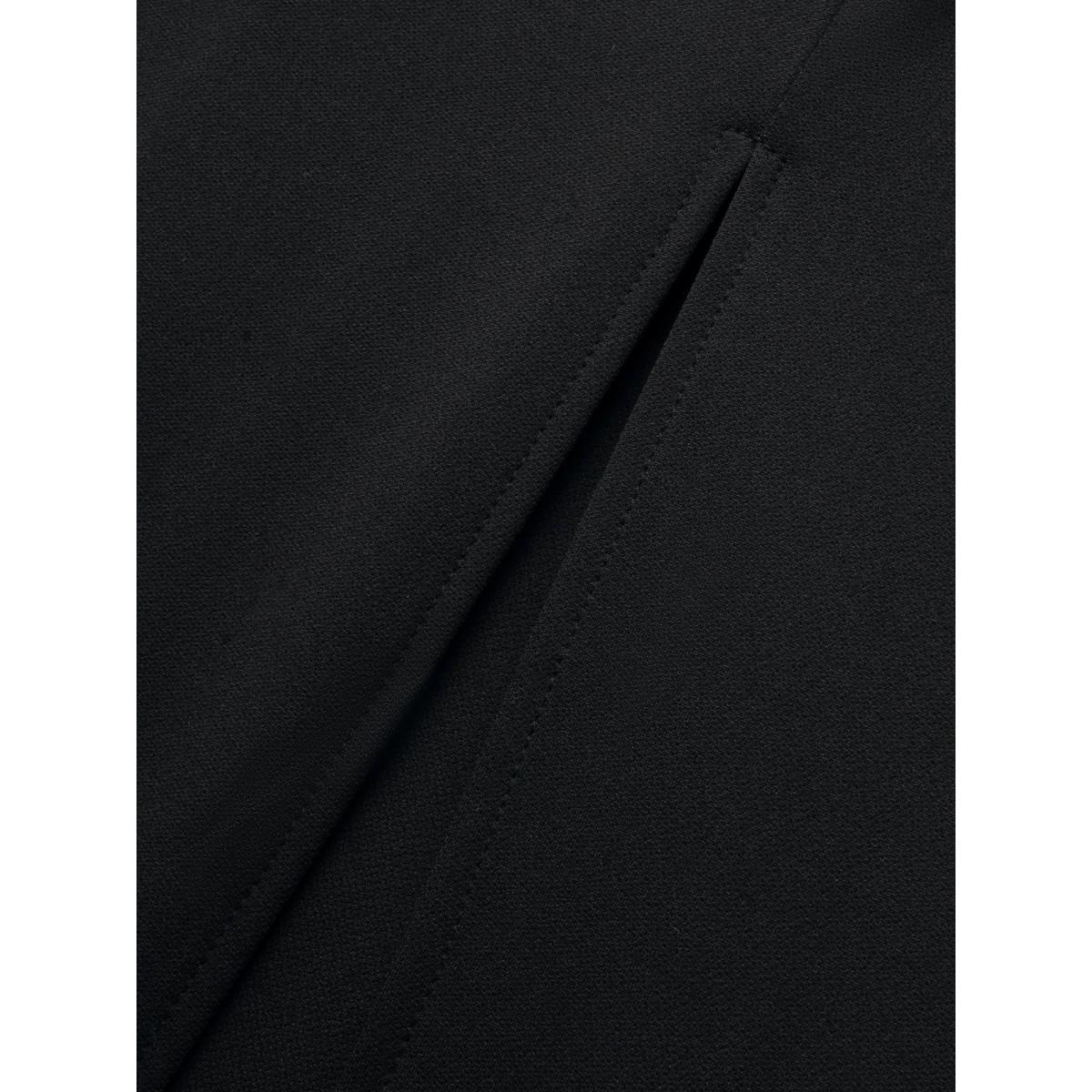 Plus Size Rhinestone V Neck Split Hem Dress Black Women Cocktail Rhinestone detailing V-neck Sleeveless Curvy BloomChic 28/5X Product Image