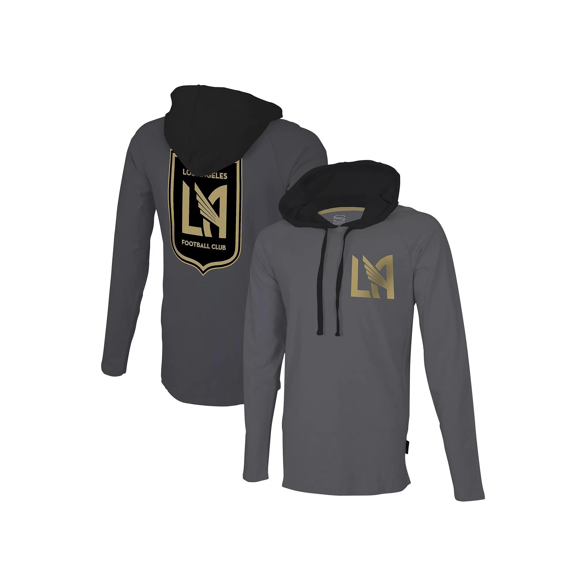 Men's Stadium Essentials Gray LAFC Tradition Raglan Hoodie Long Sleeve T-Shirt,  Product Image